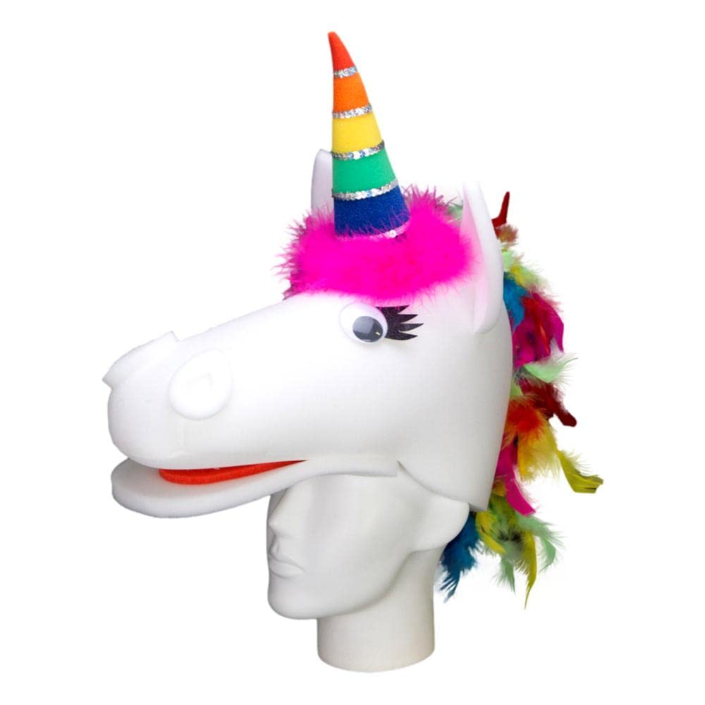 **Pride Unicorn Foam Party Hat - LGBTQ Rainbow Hat for Gay Pride Events, Hora Loca & Festivals - Fun Novelty Accessory for Parades, Celebrations & Themed Parties**