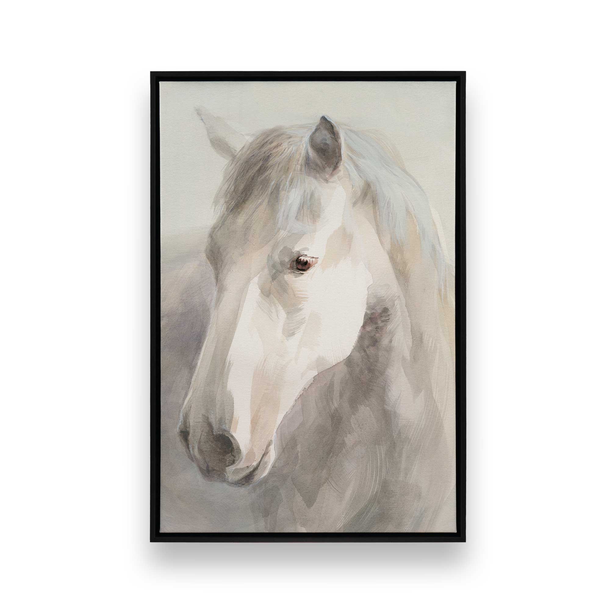Dreamy White Horse Canvas Art Print - Elegant Home Wall Decor for Living Room, Bedroom & Office - Perfect Gift for Animal Lovers