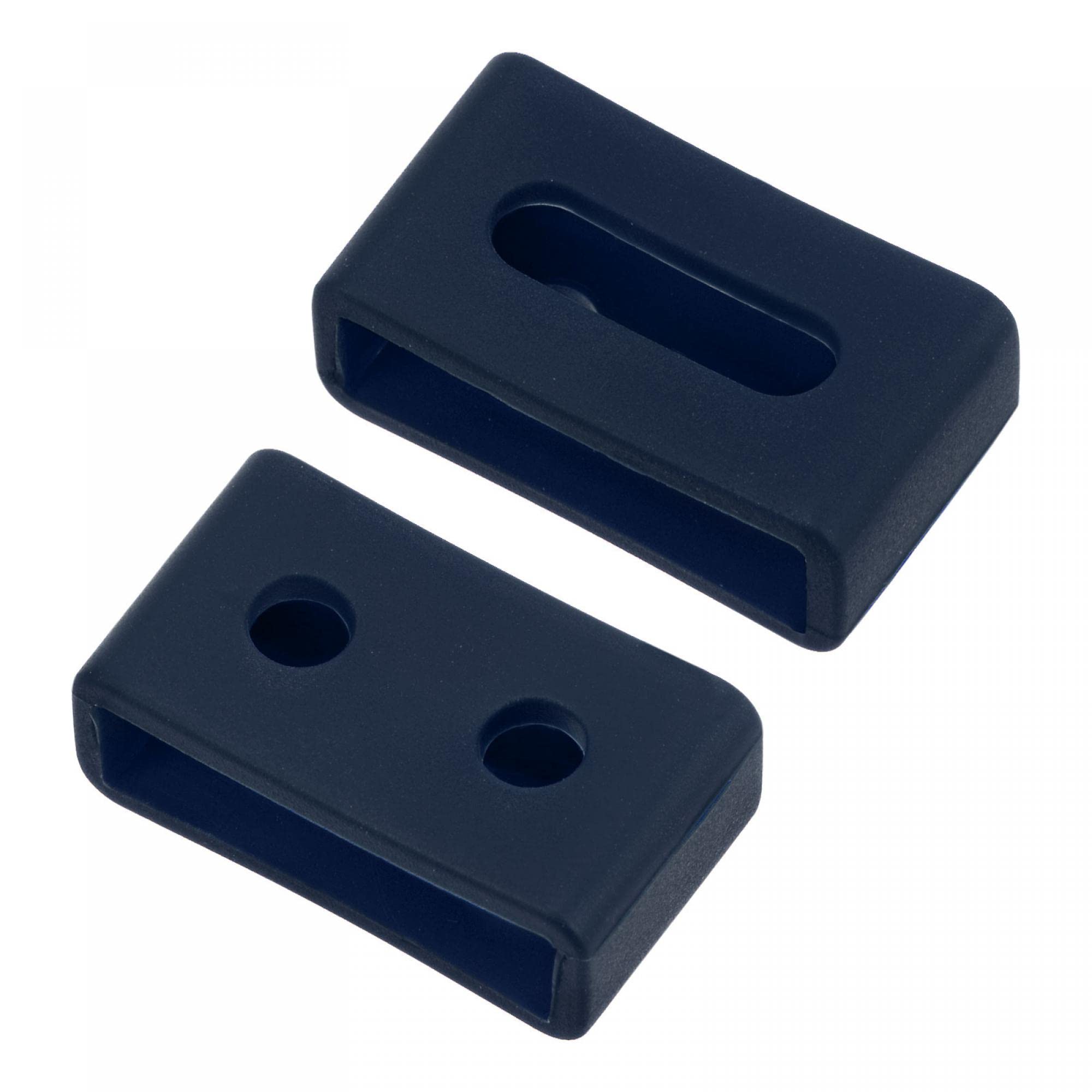 Rubber Watch Band Loops 20mm Navy Blue 2Pcs - Secure Strap for Sports & Daily Wear