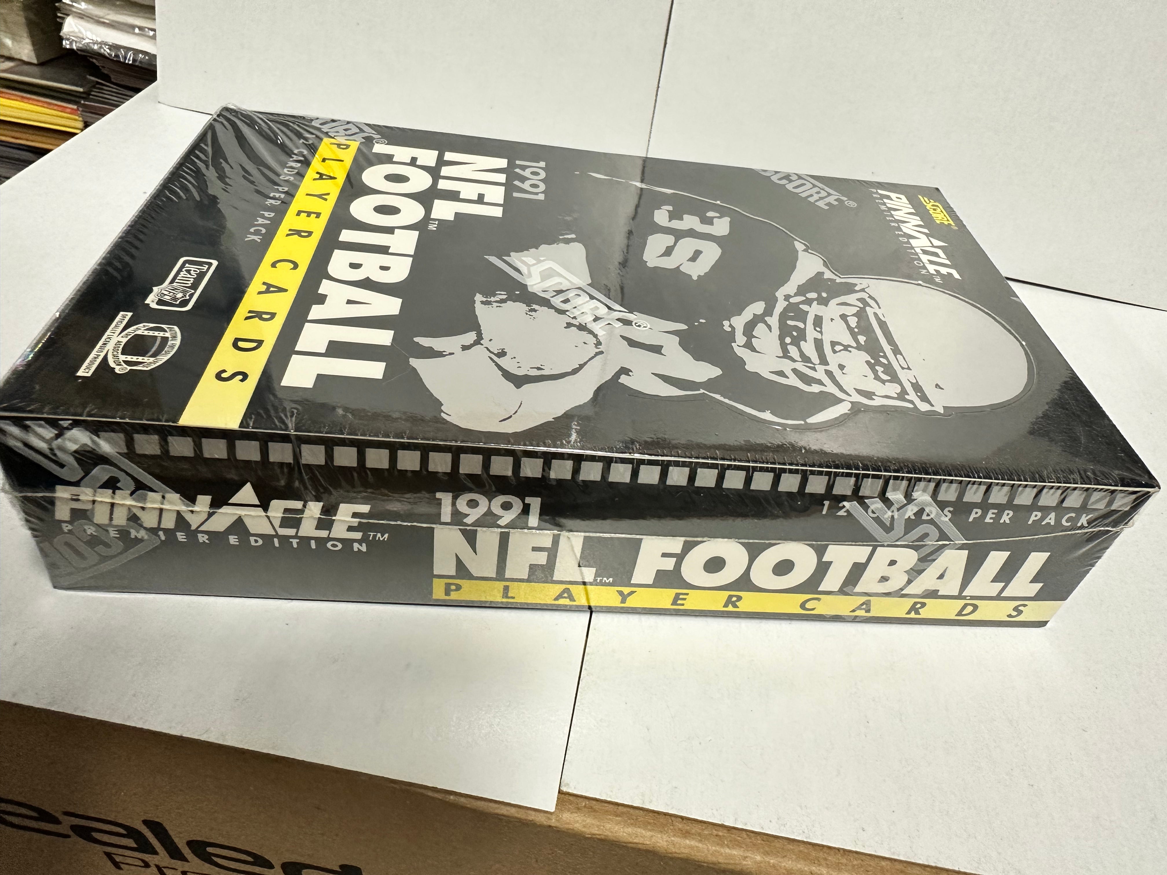 1991 Score Pinnacle Football Trading Card Box - Vintage NFL Collectible Cards for Sports Fans & Memorabilia Enthusiasts - Perfect for Collecting, Trading & Displaying