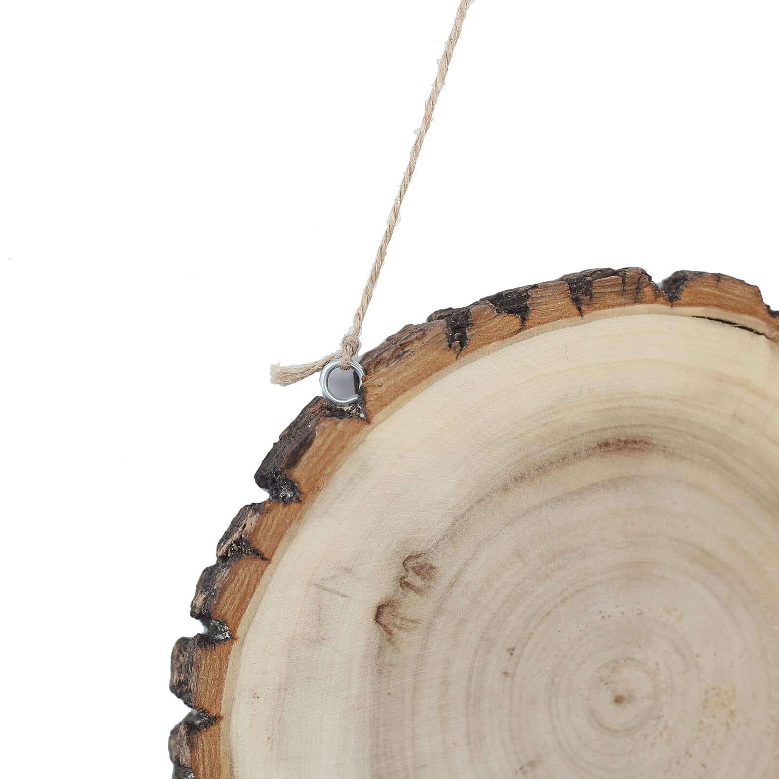 2 Pack 8 Inch Natural Unfinished Wooden Round Plaques for DIY Craft Projects - Perfect for Home Decor, Wedding Signs, and Wall Art