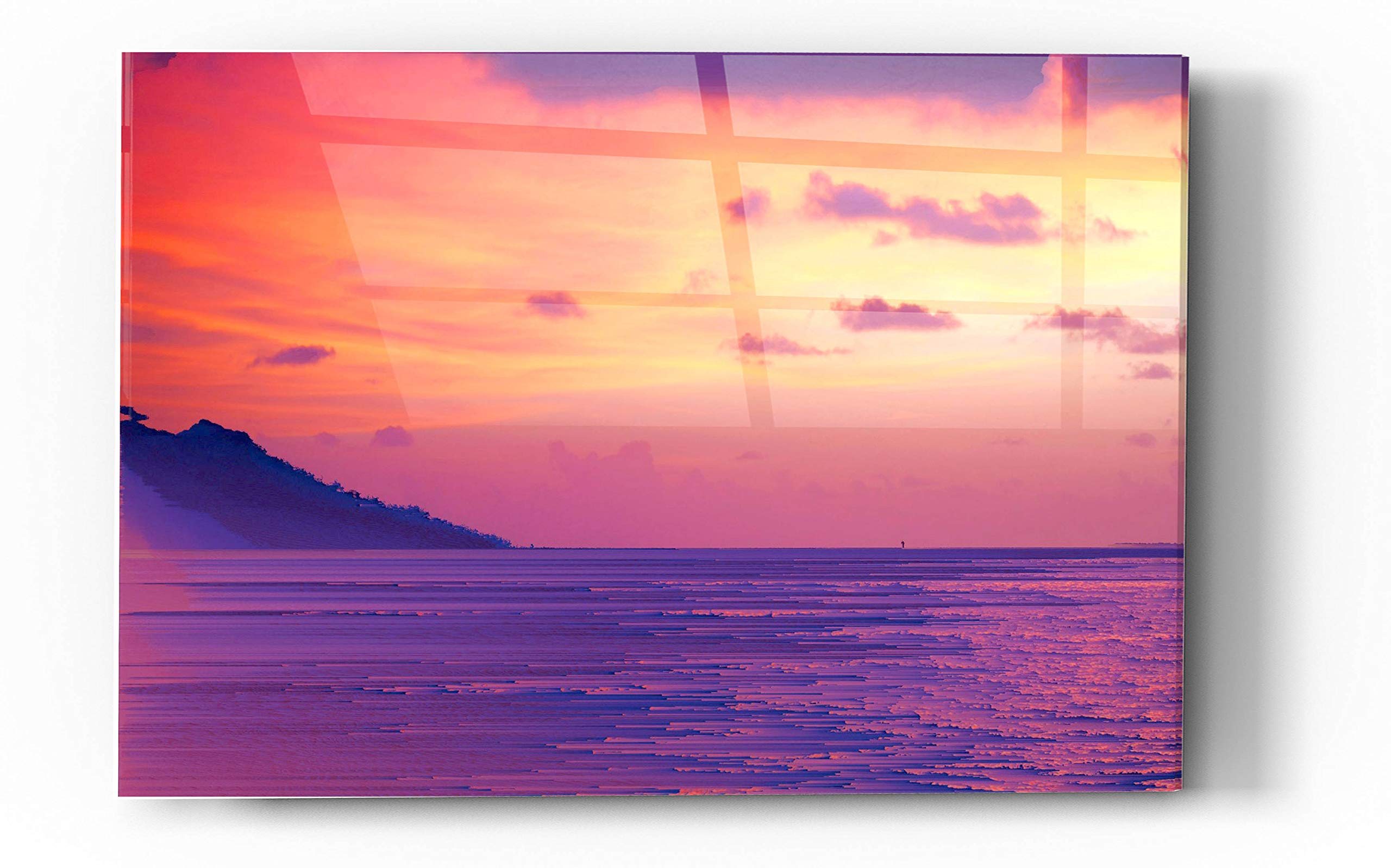 Epic 'The Final Sunset' Acrylic Glass Wall Art - 24x36 Inches Modern Home Decor - Perfect for Living Room, Bedroom & Office Wall Decor