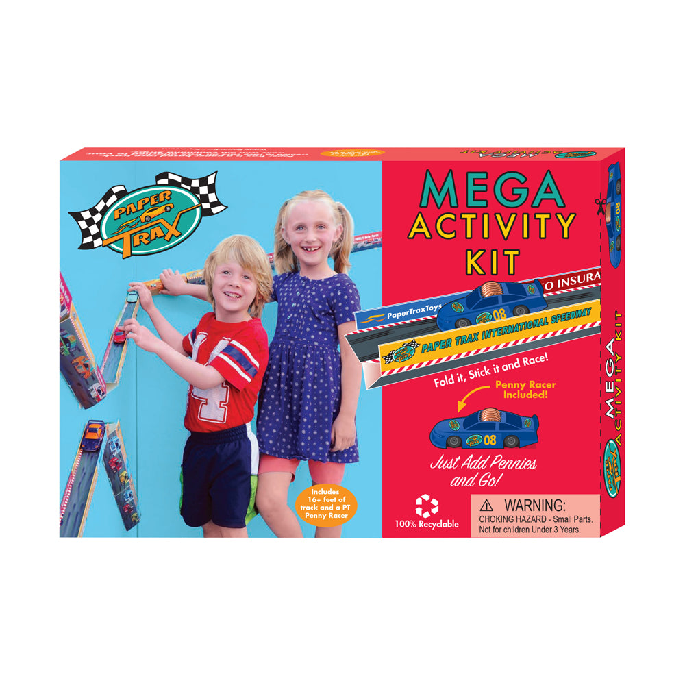 Be Good Company Paper Trax Mega Activity Kit - Creative Wall Track Set for Kids | STEM Learning Toy, DIY Marble Run Game | Perfect for Home, Classroom & Playroom Fun