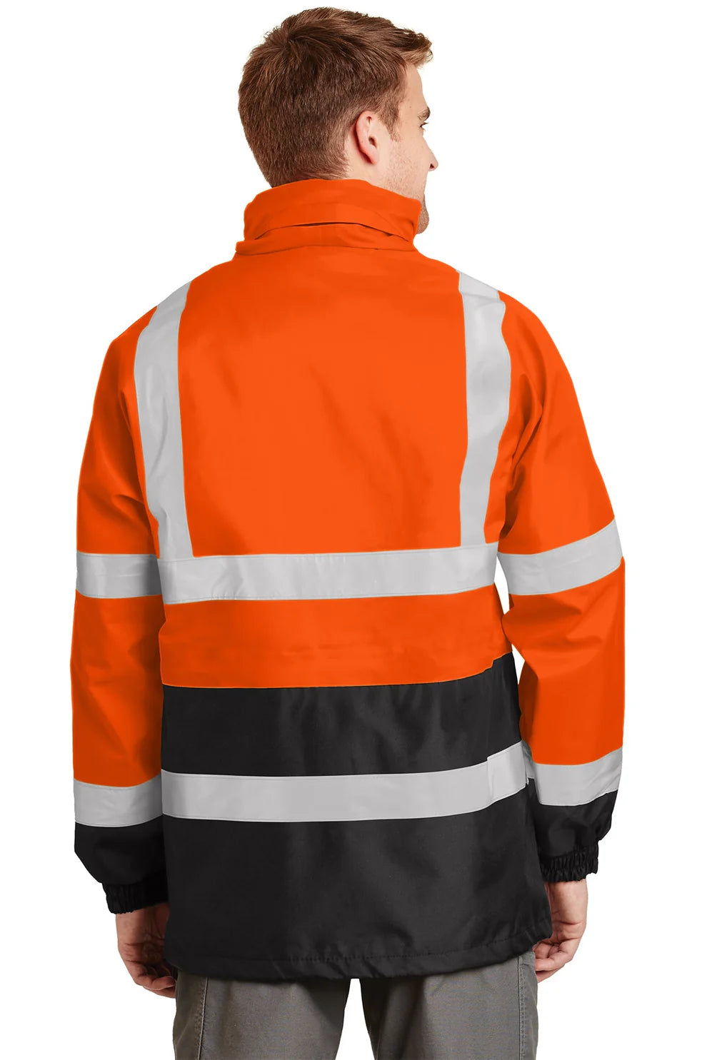 CornerStone ANSI 107 High Visibility Waterproof Parka Jacket - Safety Orange & Black for Construction, Road Work & Emergency Responders | All-Weather Protection for Outdoor Safety Inspections & Northern Lights Locating