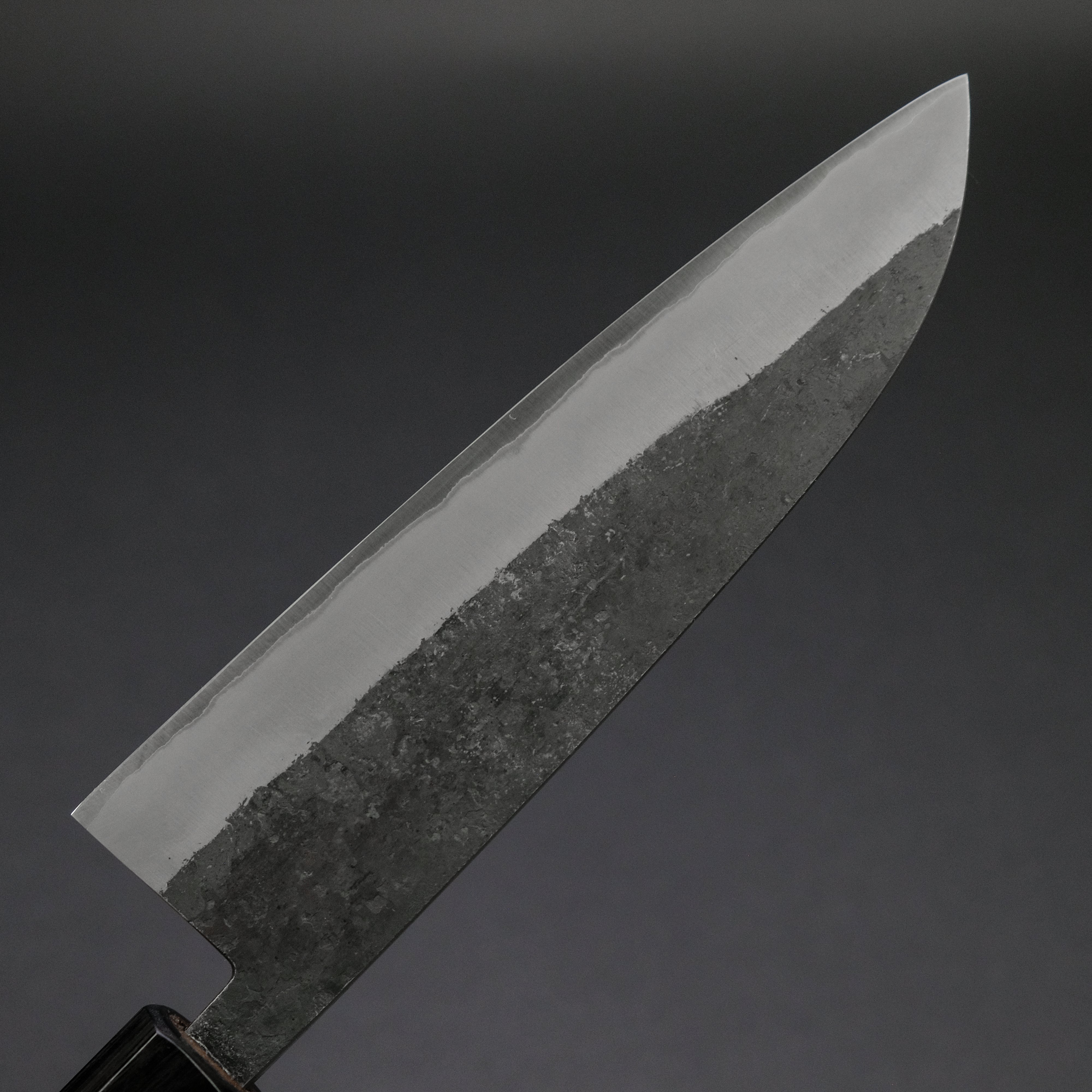 Hitohira Harima Forged Blue Super Stainless Clad Santoku Knife with Walnut Handle - Premium Japanese Chef Knife for Slicing, Dicing & Chopping Vegetables, Meat & Fish