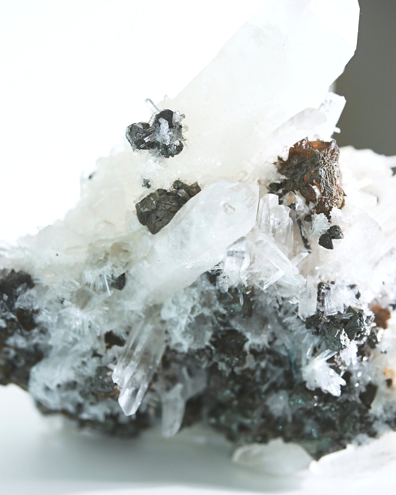 Premium Hubnerite with Quartz Crystal Specimen - 6 Inch Natural Mineral Display for Collectors & Decor | Healing Crystals, Meditation & Feng Shui