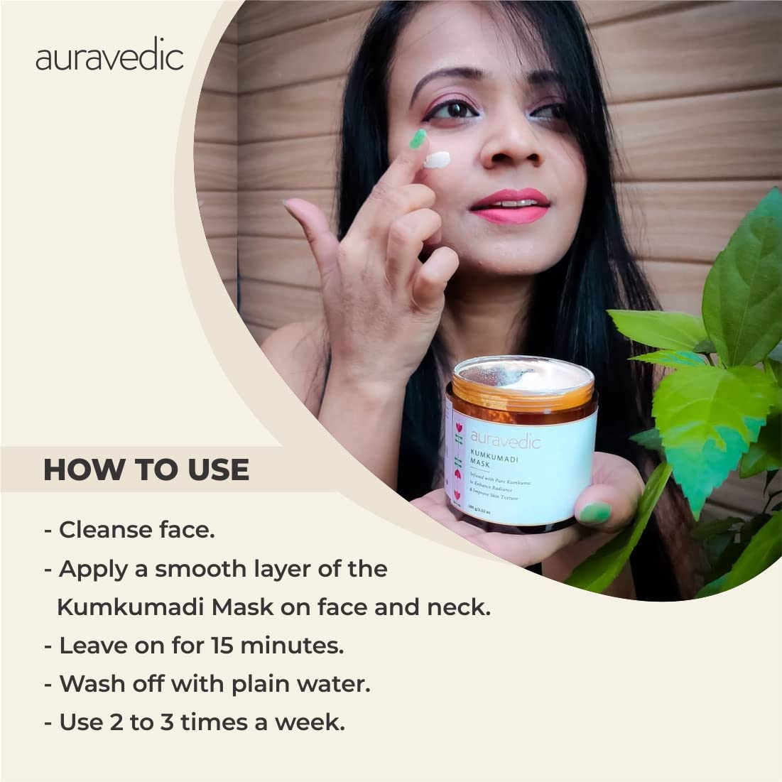 Kumkumadi Face Mask with Kumkumadi Tailam - 100g Ayurvedic Tan Removal & Detan Face Pack for Glowing Skin - Skincare for Women & Men - Perfect for Daily Use, Spa Days & Bridal Preparation