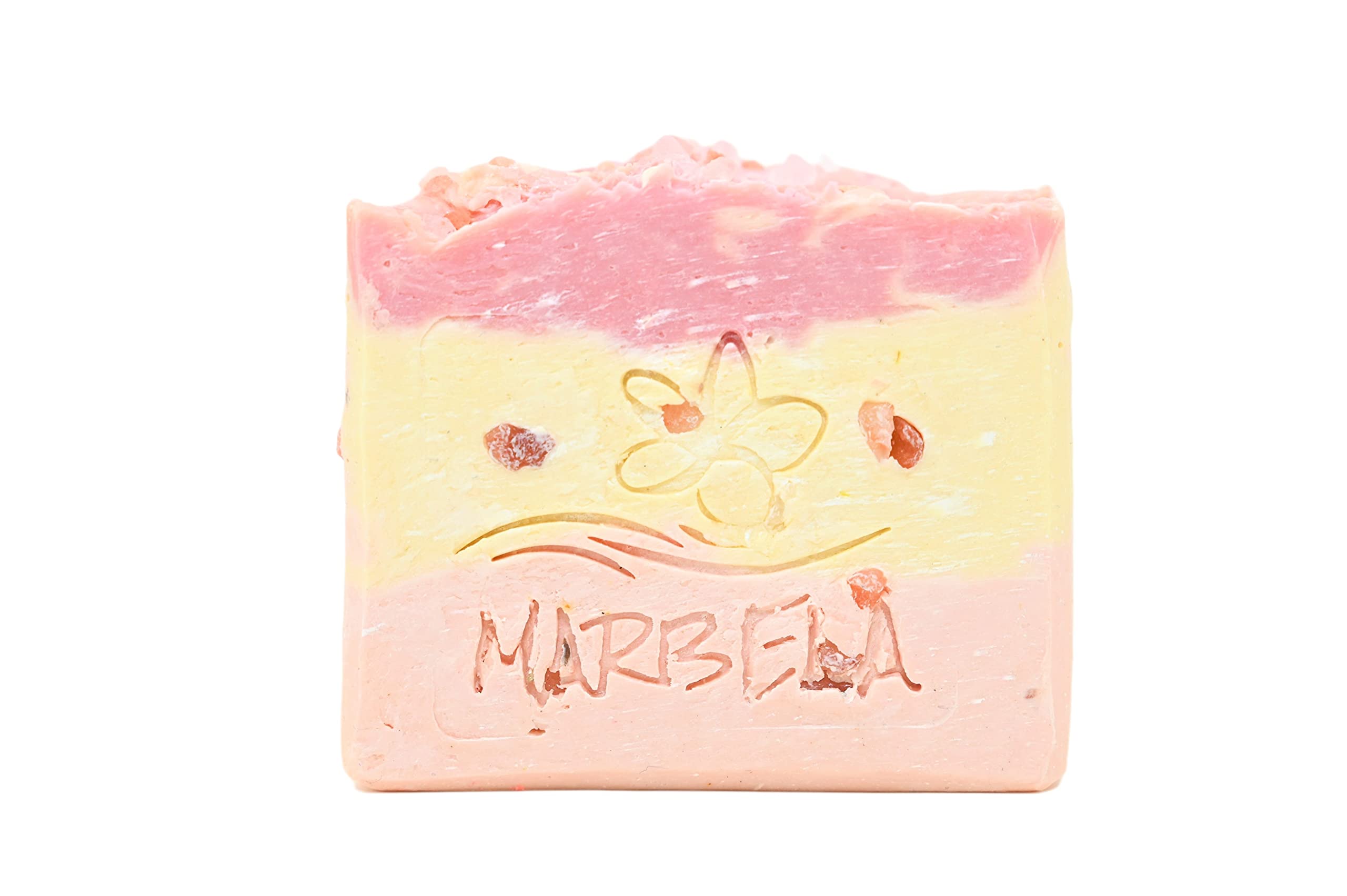 Handmade Himalayan Salt Soap Bar by Marbela Cosmetics - 3.5 oz Natural Exfoliating & Detoxifying Soap for Spa, Bath & Gift - Organic Skincare with Mineral-Rich Himalayan Pink Salt