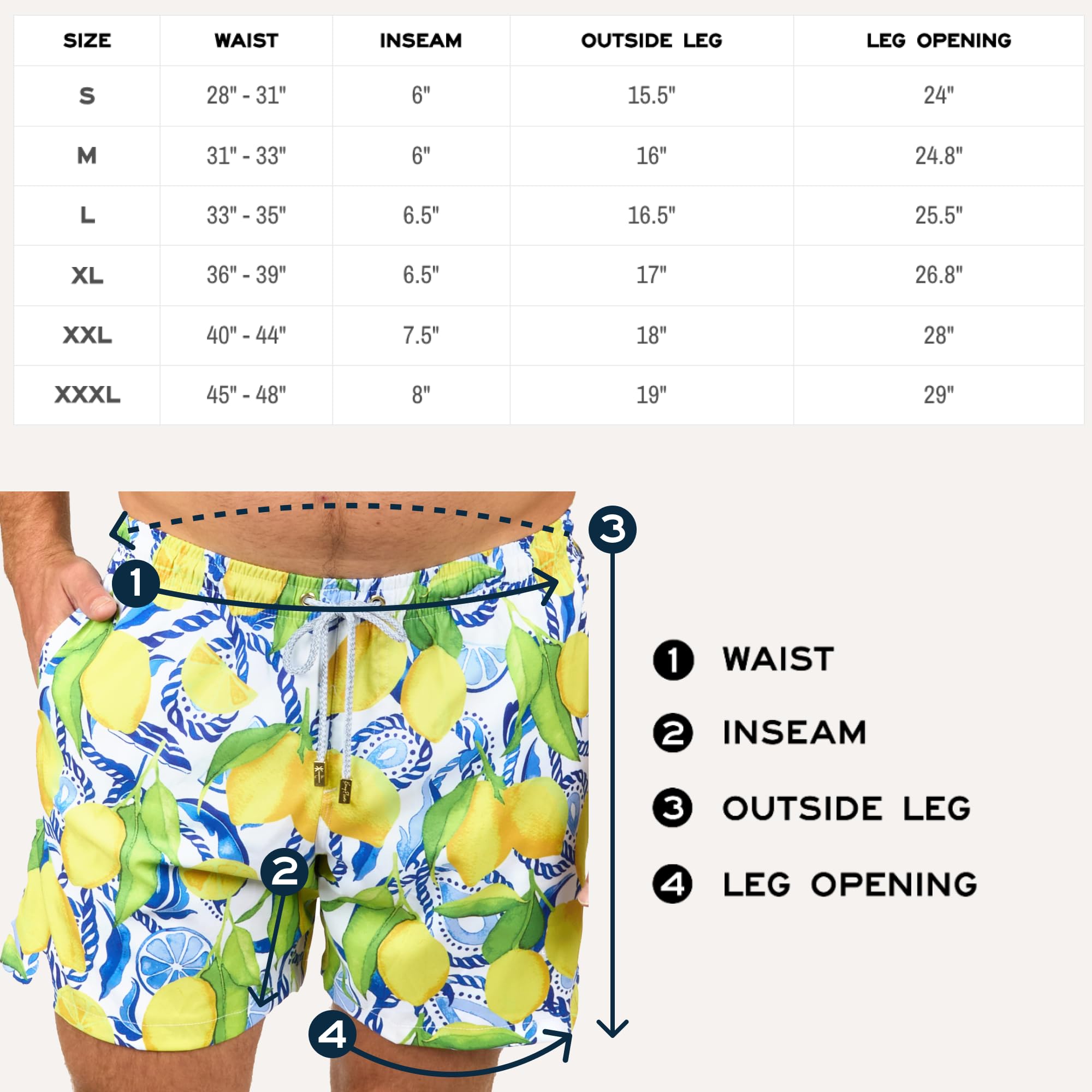Men's Swim Trunks - Mid-Length Comfortable Swim Shorts with Elastic Waistband, Mesh Lining & Triple Stitching | Perfect for Beach, Pool & Water Sports