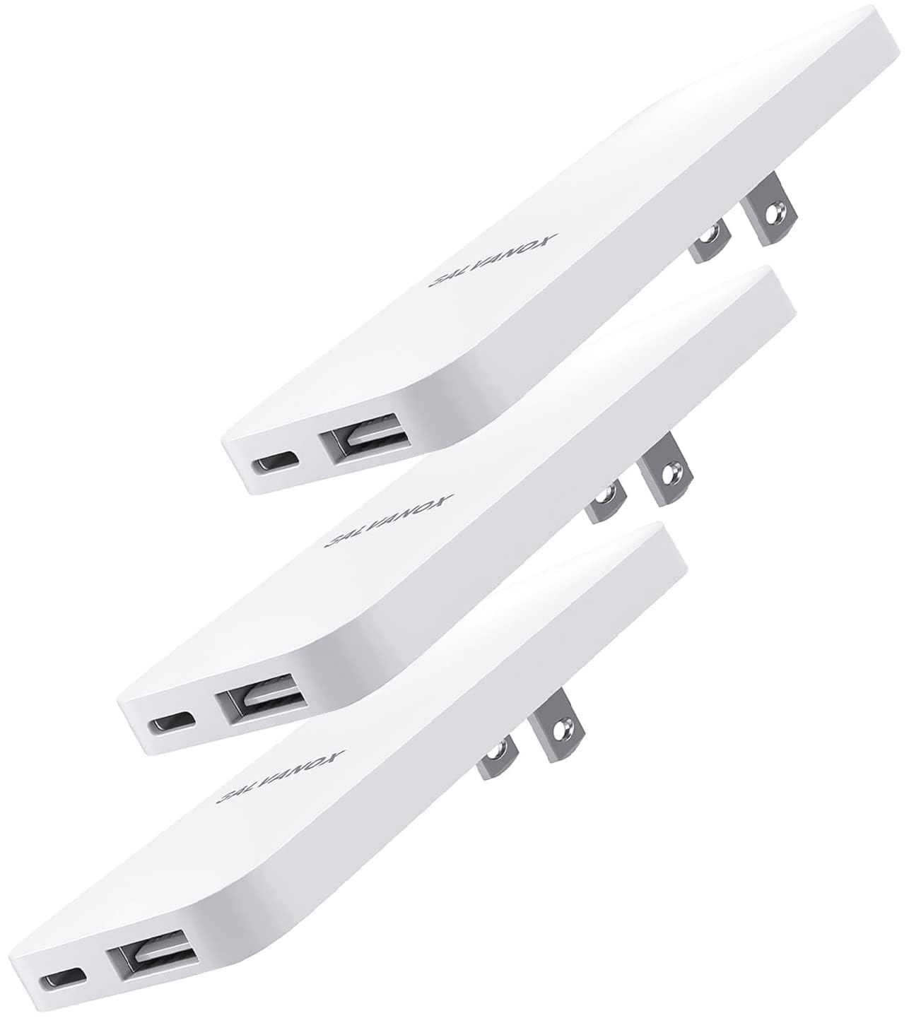 3-Pack Ultra Slim 20W Fast Wall Charger with Dual USB-C & USB-A Ports - Compatible with iPhone 16/15/14/13 Pro/Max & Samsung Galaxy - Foldable Prongs for Travel & Home Use