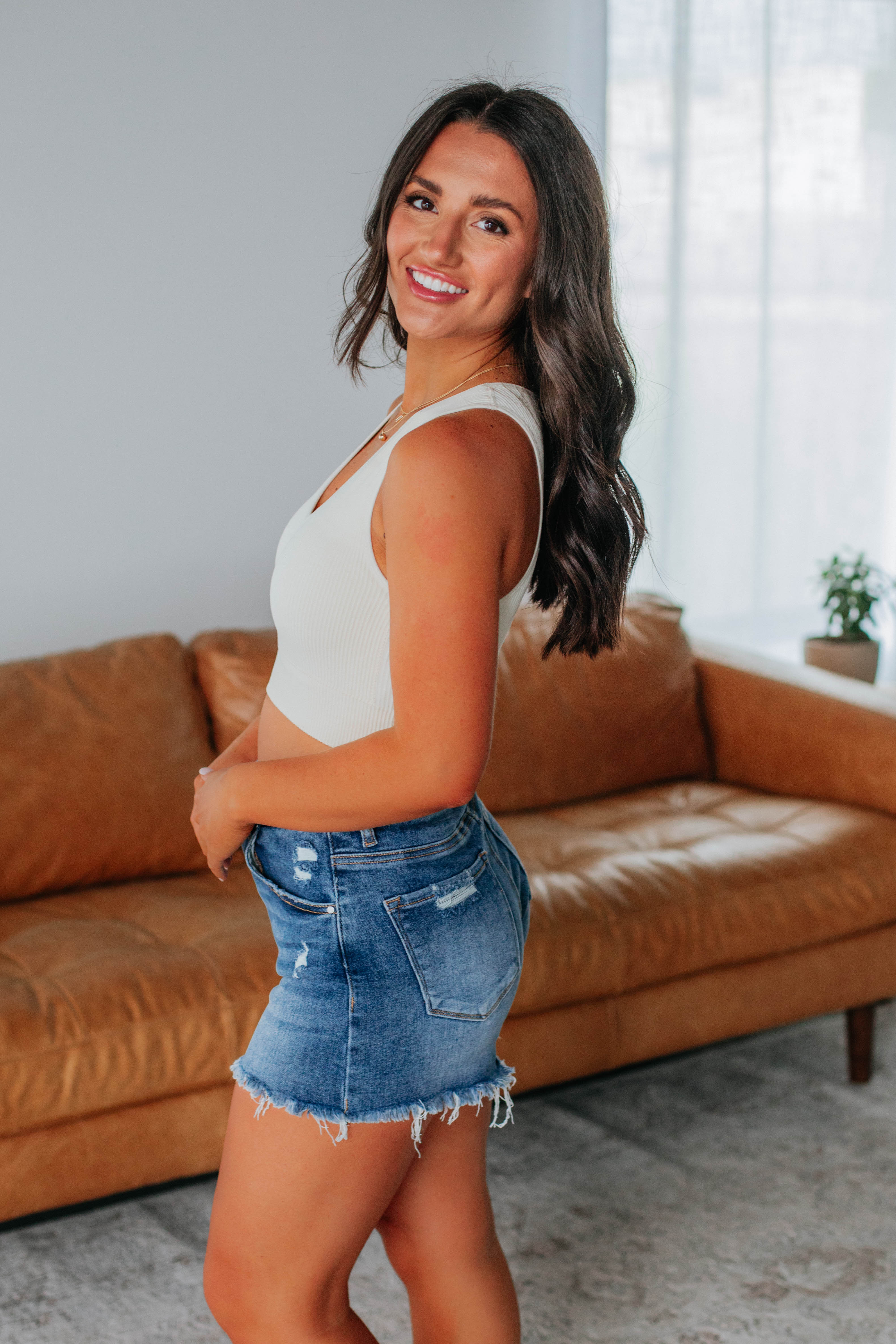 Ashton Ribbed Tank Top for Women - Soft & Comfortable Cream Sleeveless Shirt - Perfect for Summer, Casual Wear & Layering