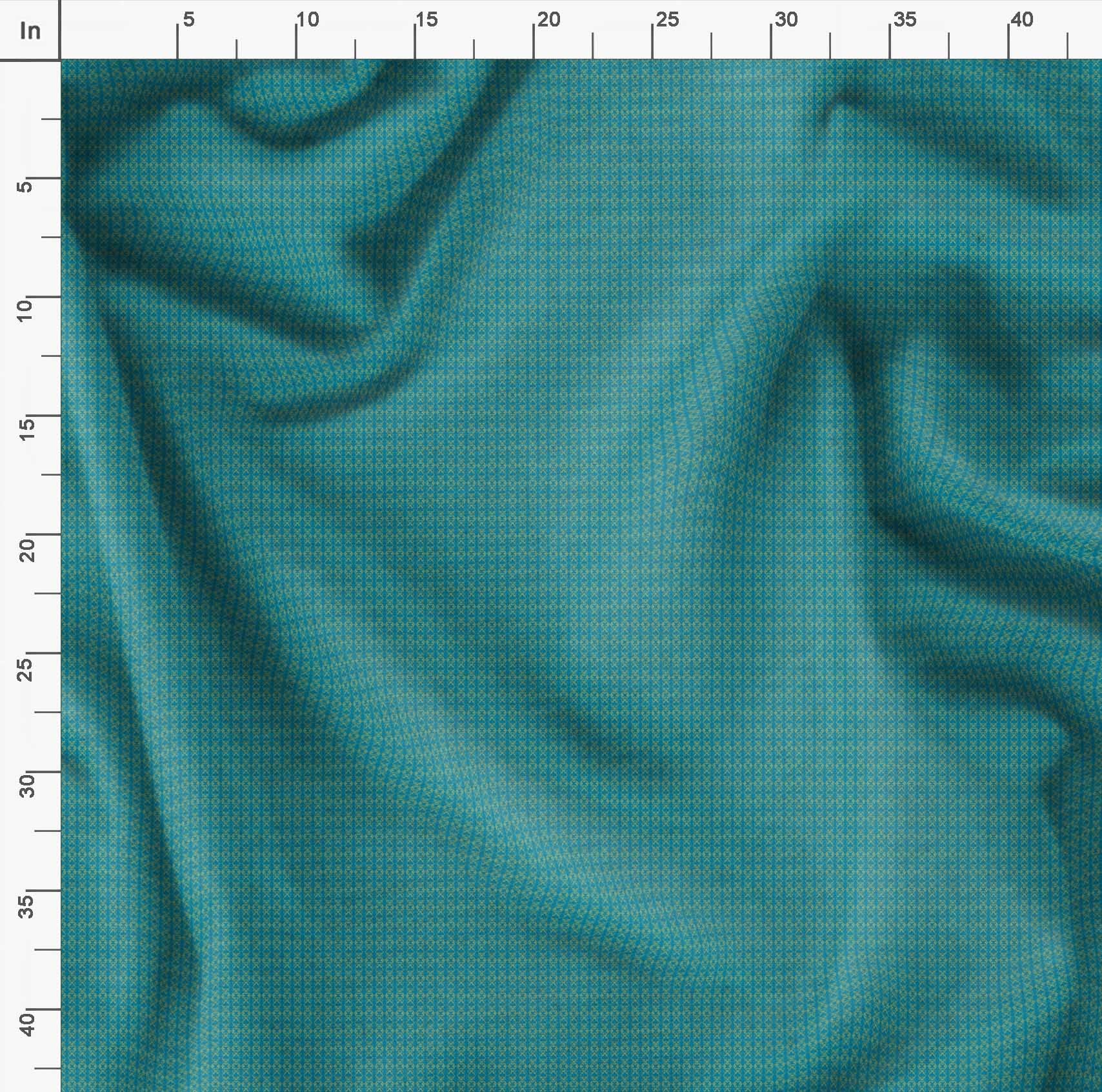 Soimoi Moss Georgette Blue Fabric by The Yard - 42 Inch Wide Filigree Damask Print Material - Elegant Printed Fabric for Dresses, Scarves & Home Decor Projects