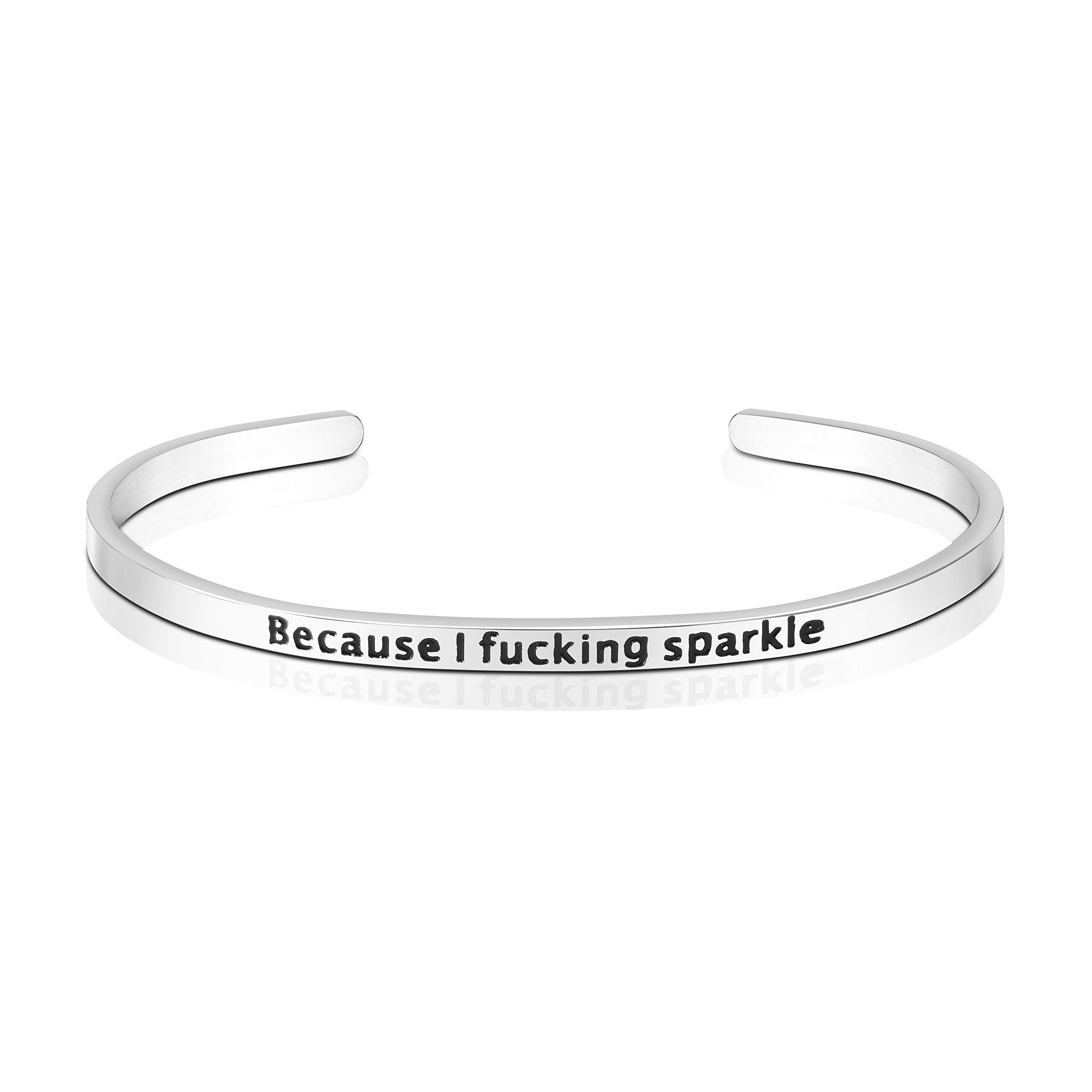 Empowering Women's Stainless Steel Mantra Bracelet - Motivational Quote Cuff Bangle for Daily Encouragement & Positive Affirmations | Perfect for Yoga, Meditation, Gifts & Self-Care