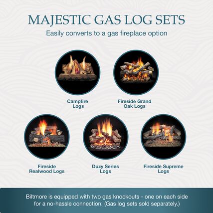Majestic Biltmore 42-Inch Wood Burning Fireplace Insert - SB80 Model | Classic Home Heating Solution for Living Rooms & Cabins
