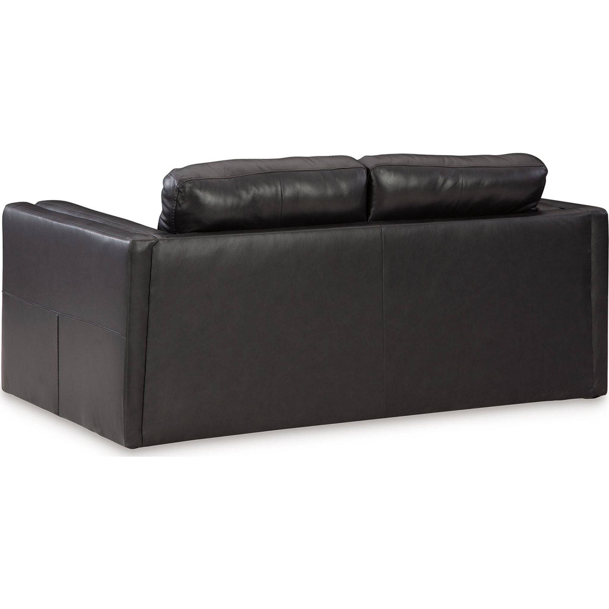Amiata Loveseat Sofa - Modern Onyx Black Small Couch for Living Room, Apartment, Lounge & Office | Comfortable 2-Seater with Sturdy Frame