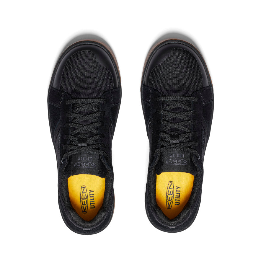 Kenton Men's Carbon Toe Work Shoes - Black & Gum Leather Safety Boots for Construction, Warehouse & Industrial Work