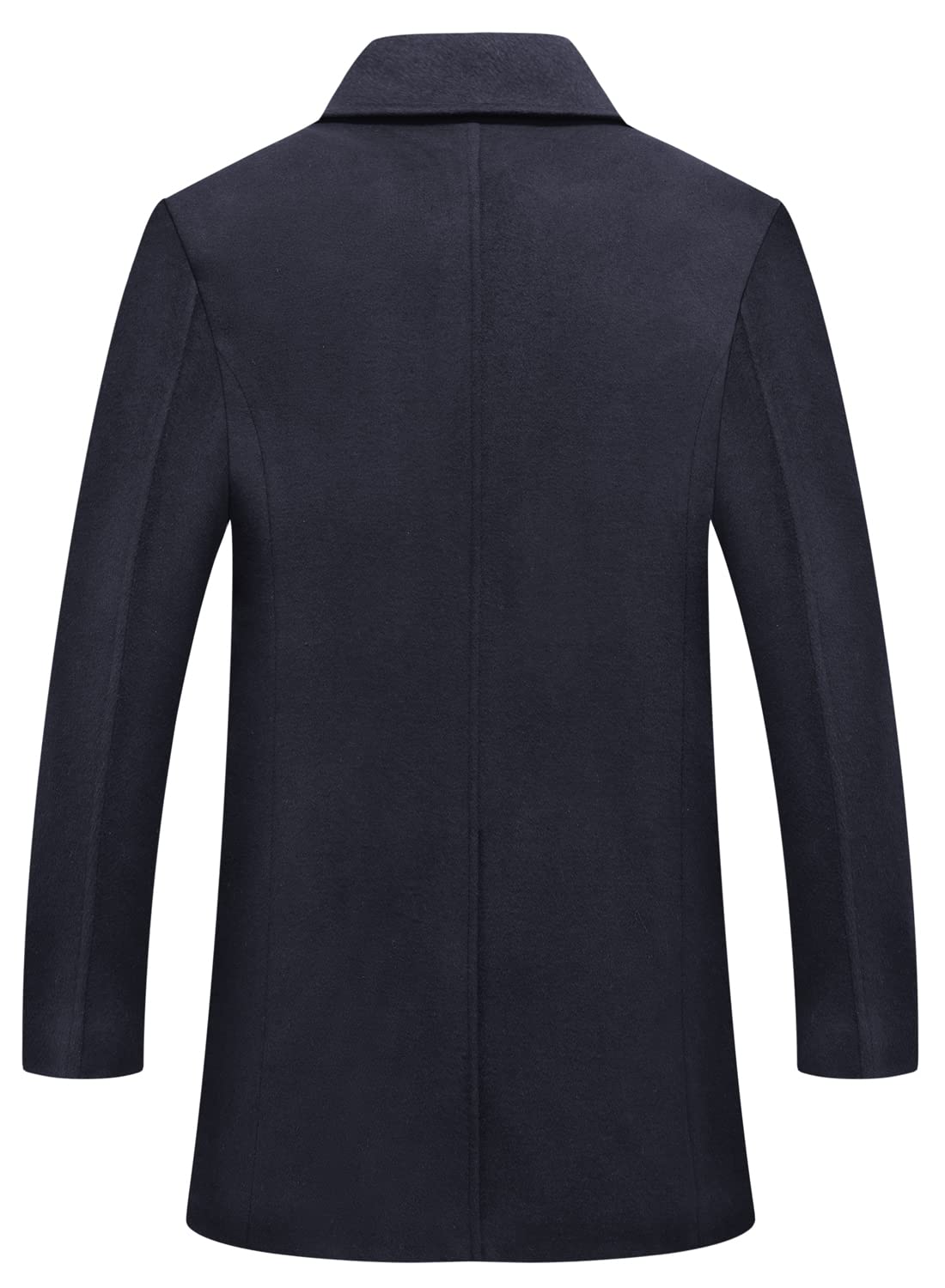 Men's Classic Double Breasted Wool Blend Pea Coat - Mid Long Trench Coat for Winter | Warm & Stylish Outerwear for Business, Office & Formal Occasions
