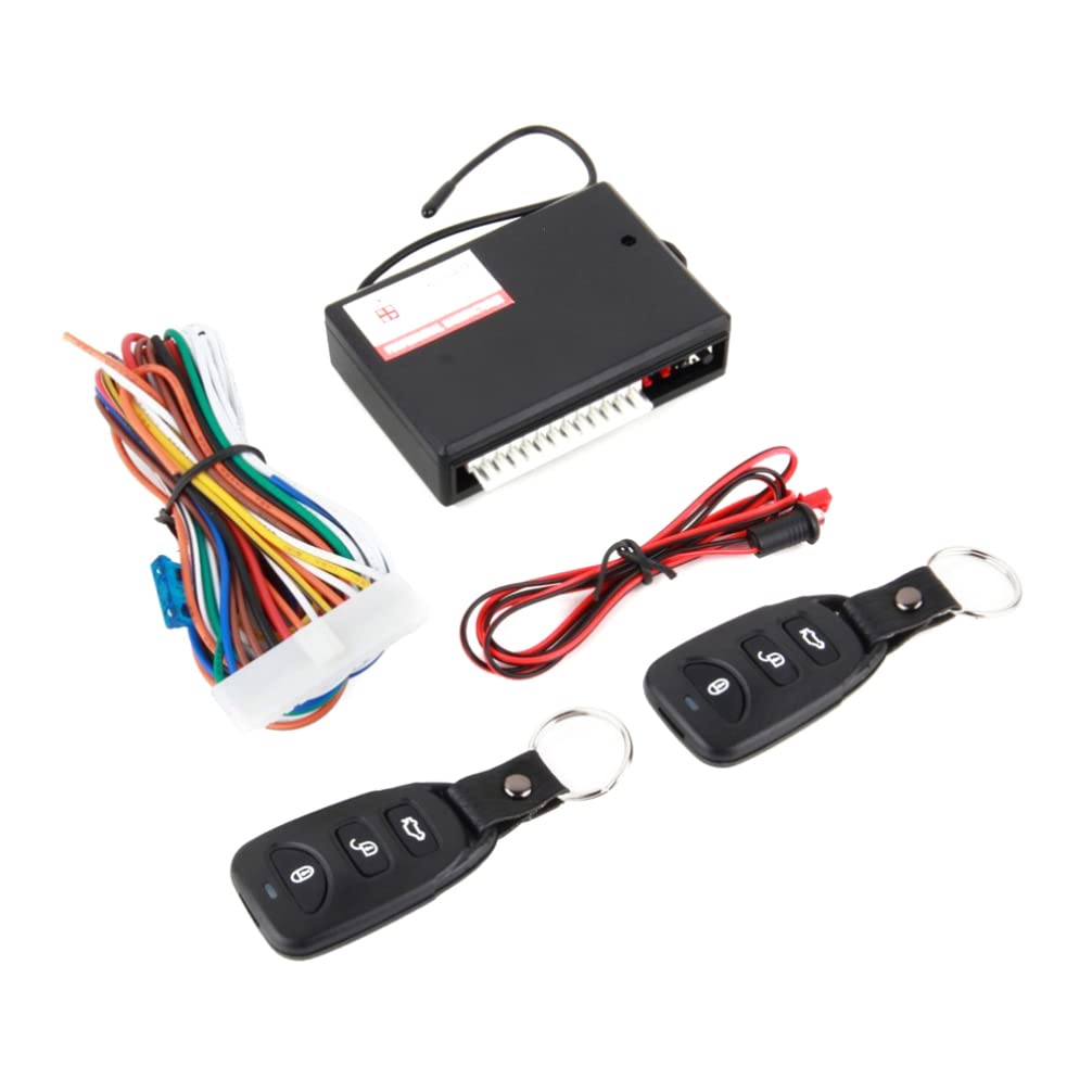 Wakauto Universal Car Central Lock Kit - 4 Door Power Remote Control System with Keyless Entry & Auto Locking Security | Perfect for Car Alarms, Door Locking & Vehicle Security Upgrades
