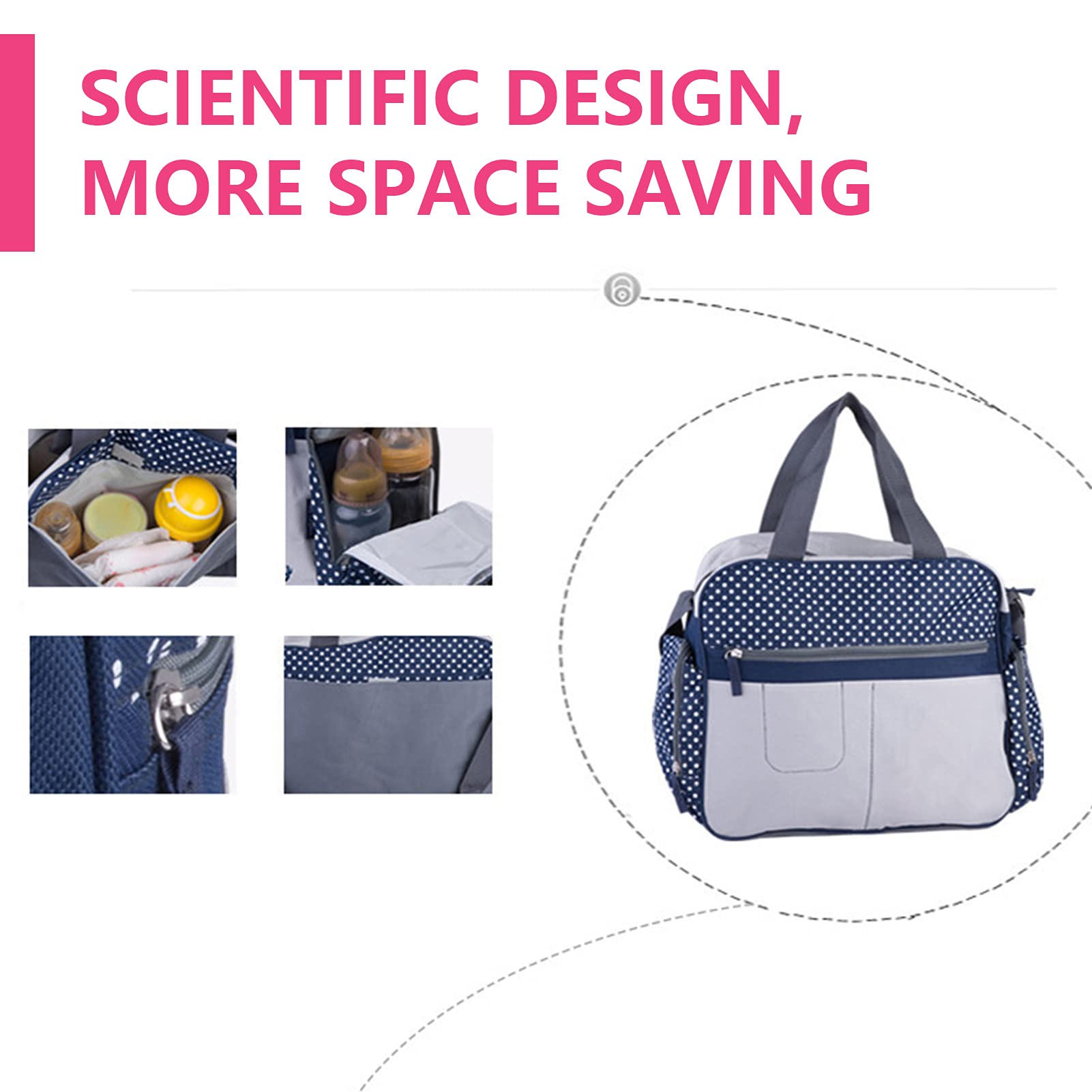 **Large Maternity Diaper Bag for Travel - Waterproof Baby Nappy Tote with Insulated Bottle Pockets, Perfect for Airplanes, Hospital & Daily Use**