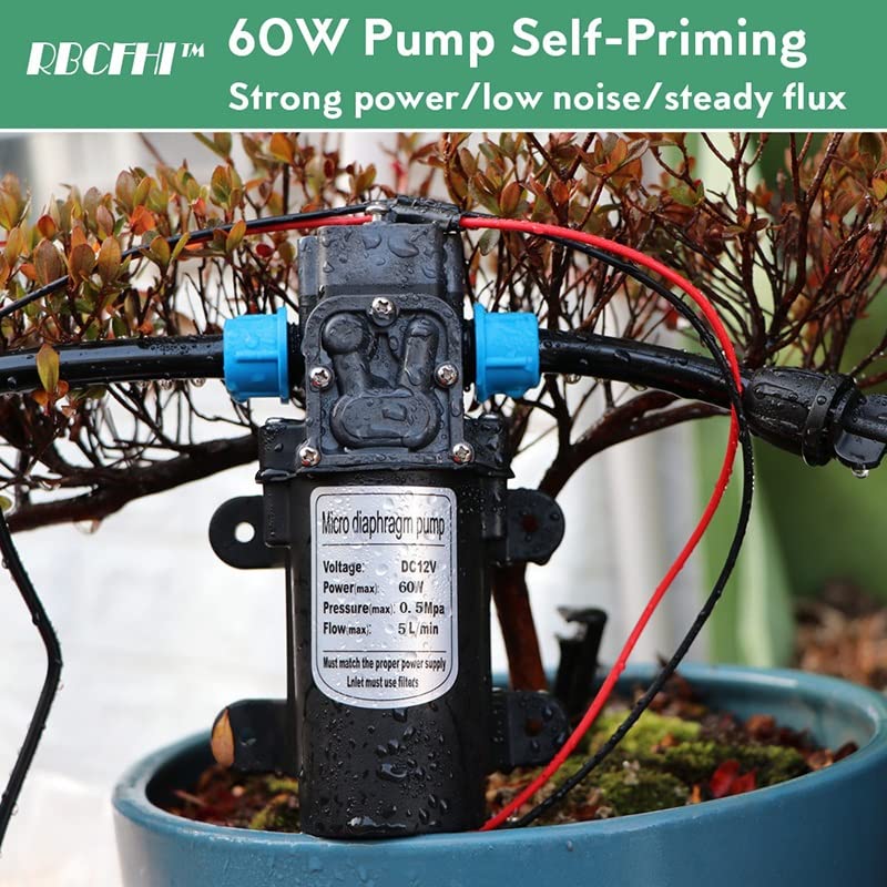 12V DC Submersible Sump 60W Automatic Diaphragm Water Pump for Sump, Spray, Transfer (5-30M Range) - Ideal for Aquariums, Fountains, and Irrigation Systems (Color: E)