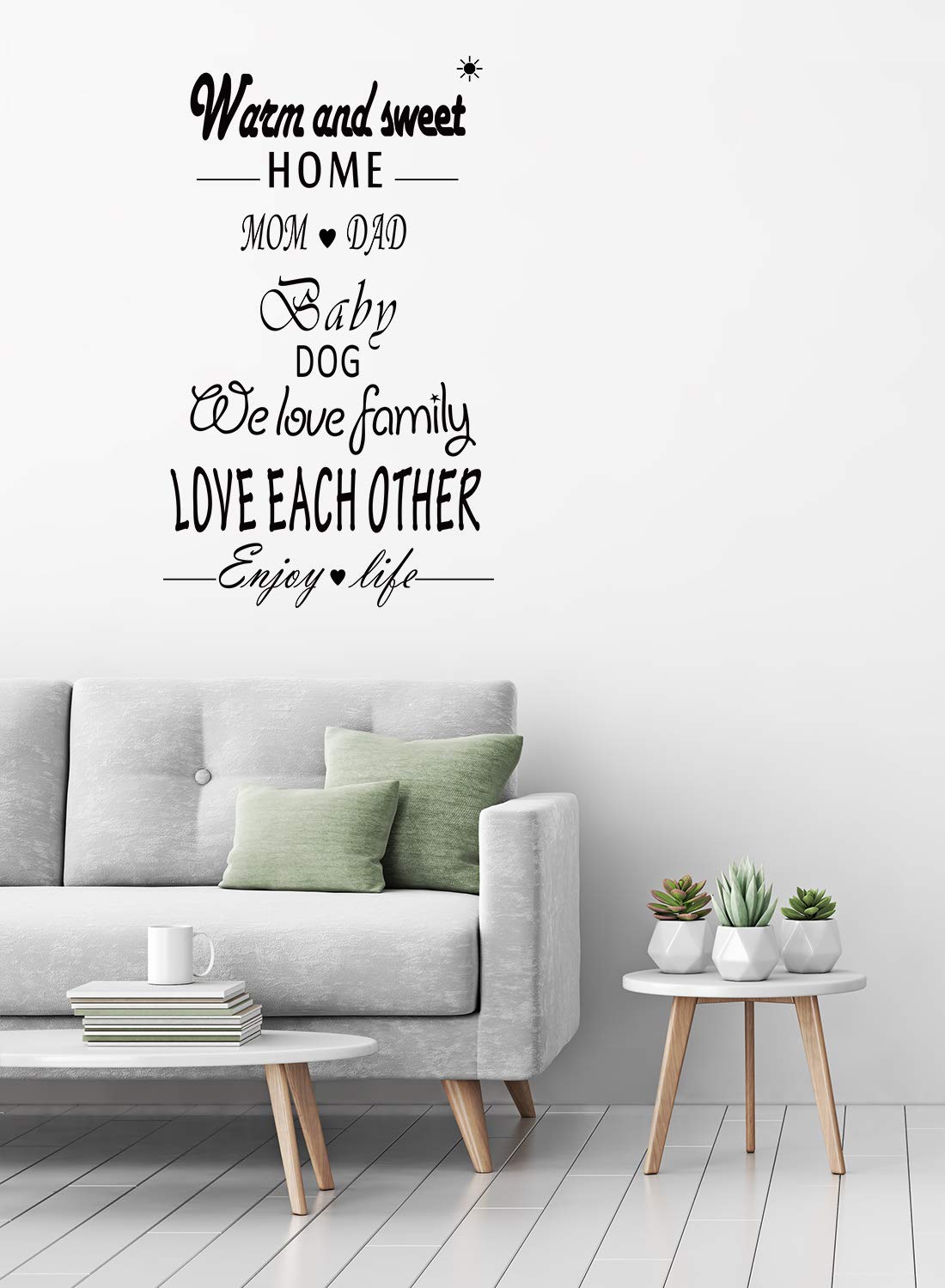 55x100cm English Word Wall Sticker - Removable Decor for Living Room & Nursery