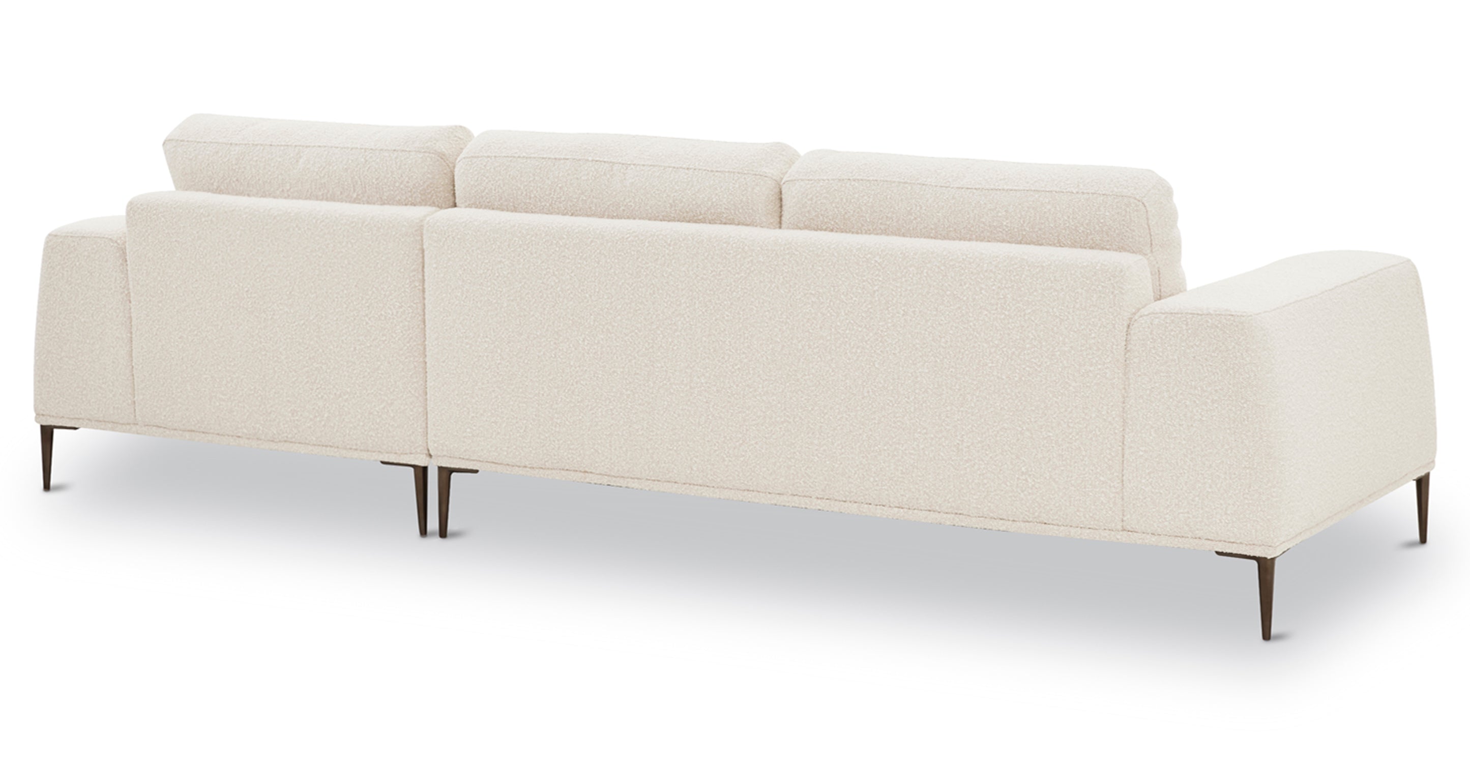 Rue Right Facing Sectional Sofa - Modern L-Shaped Couch with Reversible Chaise for Living Room, Family Room & Small Spaces - Comfortable Fabric Upholstery