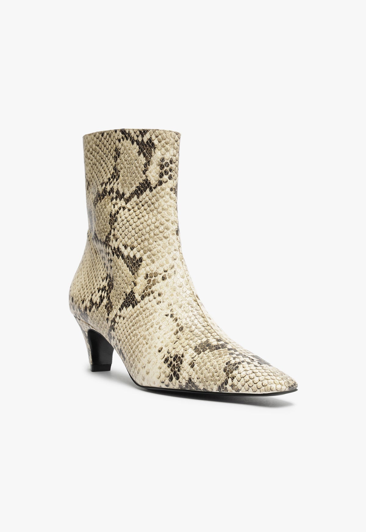 Dellia Leather Bootie Women's Mid Heel Ankle Boots - 2.4 Inch Heel Height, Style S2206900020001 | Perfect for Office, Party & Casual Wear