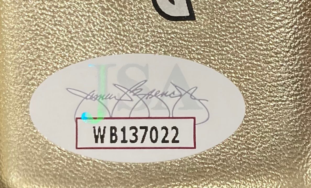 Mike Tyson Autographed Left Hand Gold Cleto Reyes Boxing Glove with JSA ITP Certificate - Perfect for Boxing Collectors, Sports Memorabilia Displays & Fan Gifts