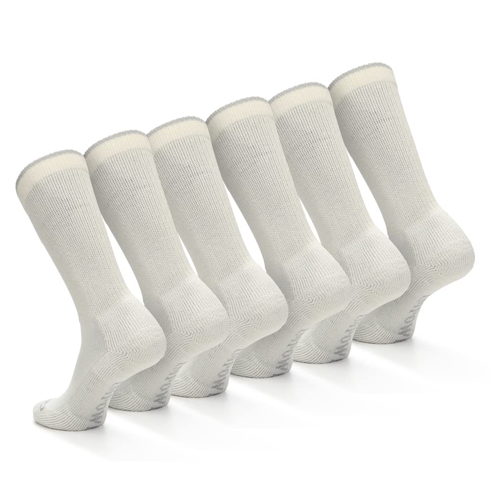 Diabetic Socks for Men & Women - Improves Circulation, Reduces Swelling & Pain - Comfortable Loose Fit Non-Binding Crew Socks (3 Pairs) - Ideal for Daily Wear, Travel & Diabetic Foot Care