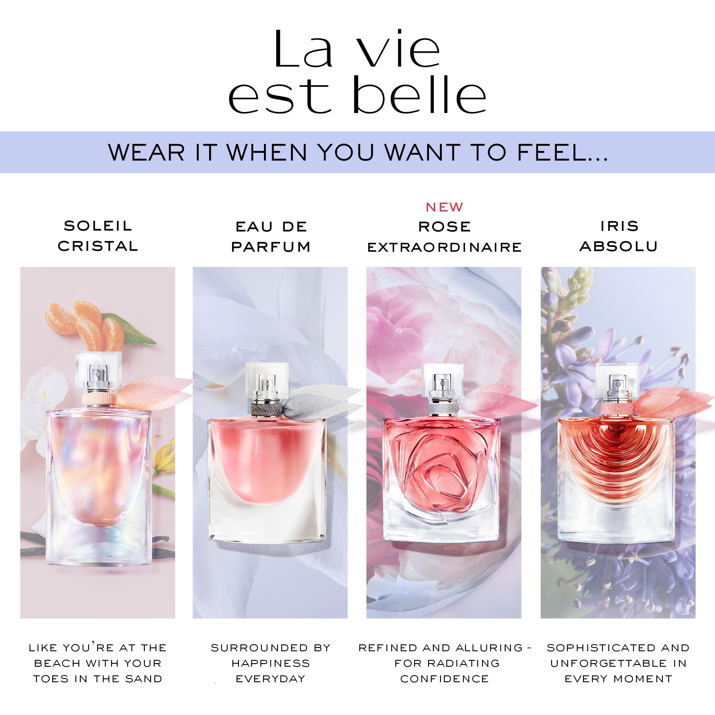 Lancôme La Vie Est Belle Eau de Parfum for Women - Long Lasting Floral Perfume with Iris, Patchouli & Vanilla Notes - Sweet & Romantic Fragrance for Date Night, Wedding & Special Occasions