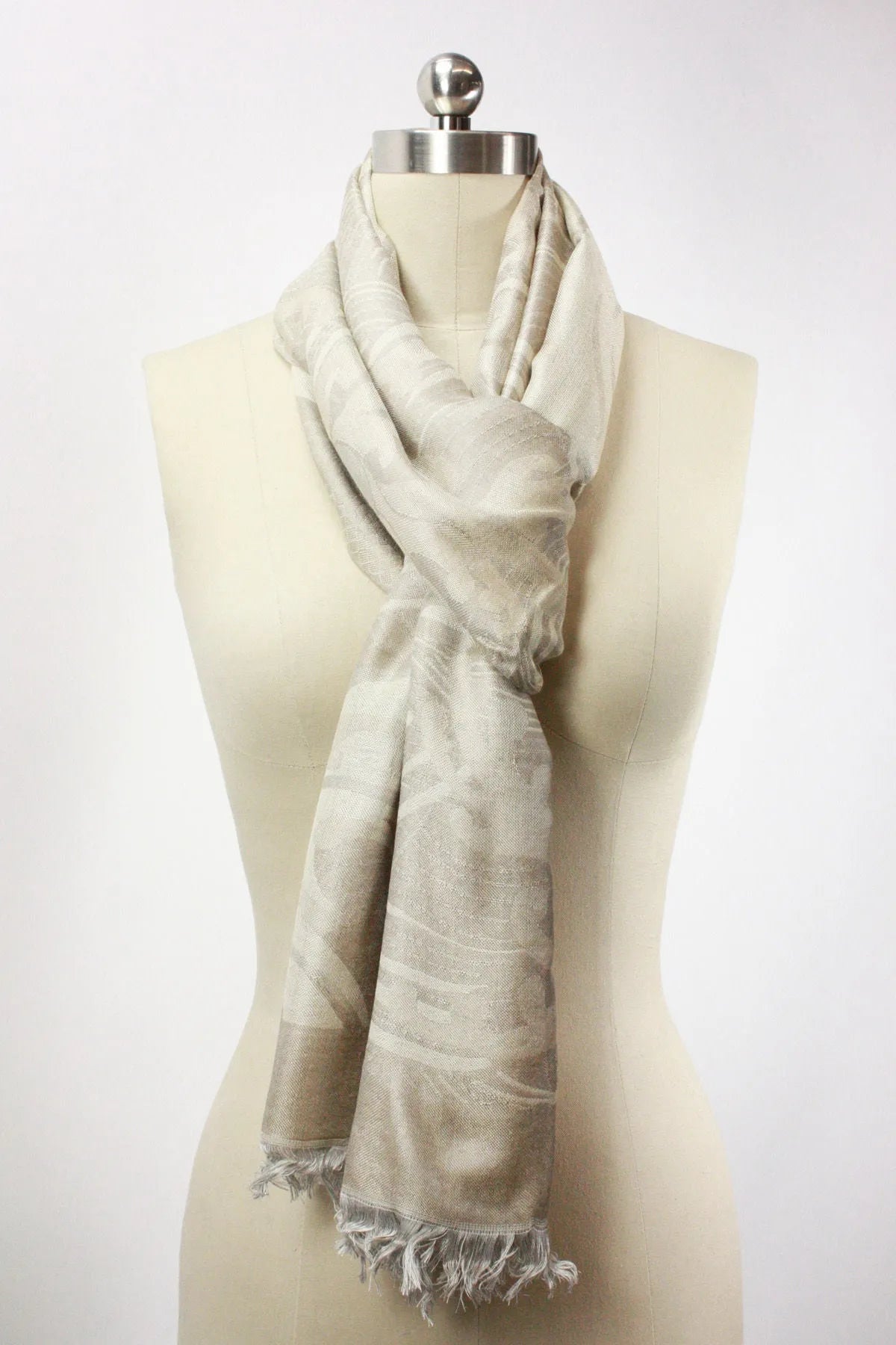 Obi Waves Silk Spring Scarf - Lightweight Floral Print Fashion Accessory for Women | Perfect for Spring Outfits, Weddings & Office Wear