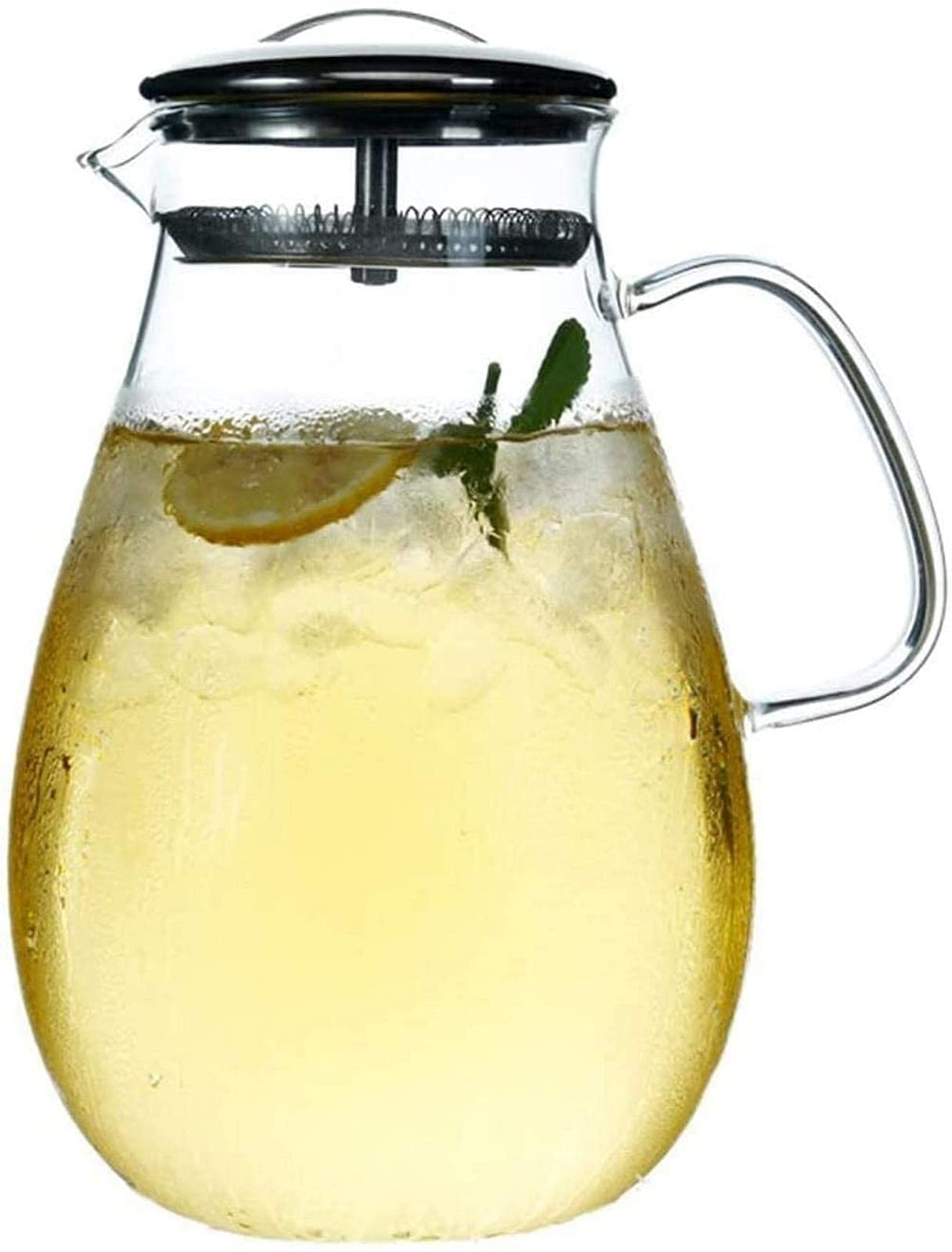 NBLD Large Capacity 1900ml Glass Kettle Teapot - Handmade for Juice, Iced Tea & Hot Beverages - Perfect for Home, Office & Tea Parties