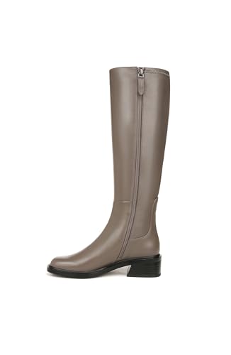Shadow Grey Leather Wide Calf