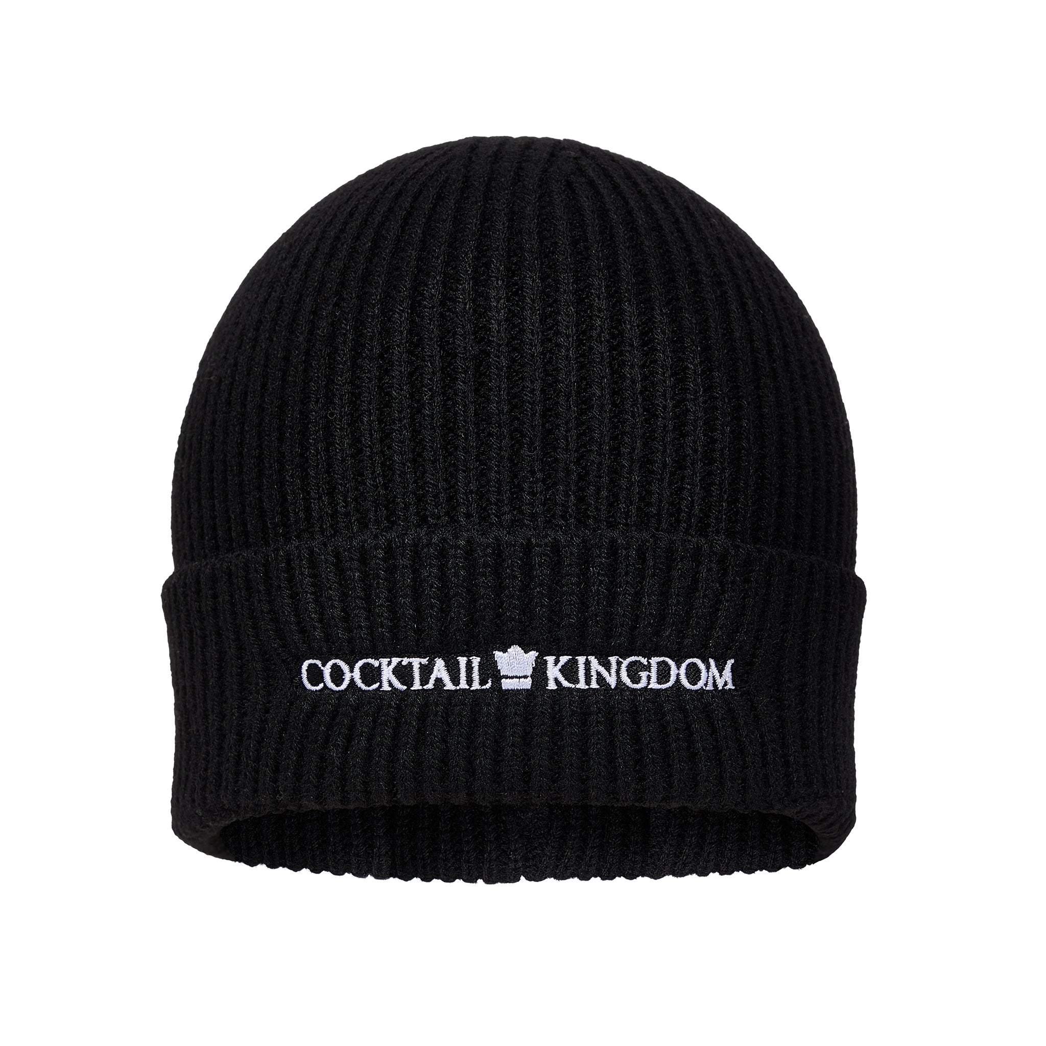 LOGO KNIT BEANIE - Black Rib Knit Winter Hat for Men & Women - Perfect for Skiing, Snowboarding & Cold Weather Fashion