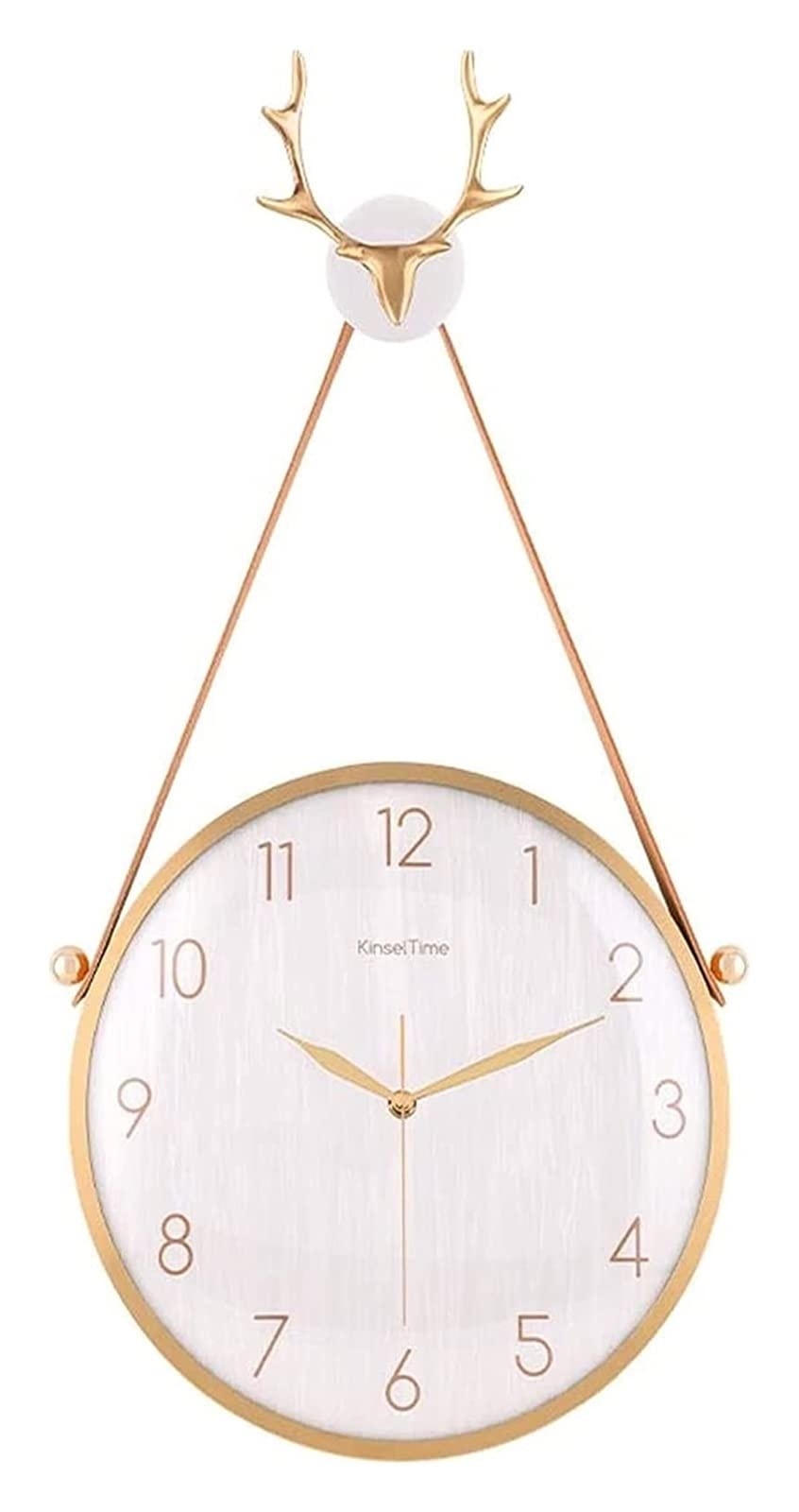 European Style Minimalist Wall Clock - Silent Metal Home Decor for Living Room, Bedroom & Office | Modern Art Decoration with Quiet Movement