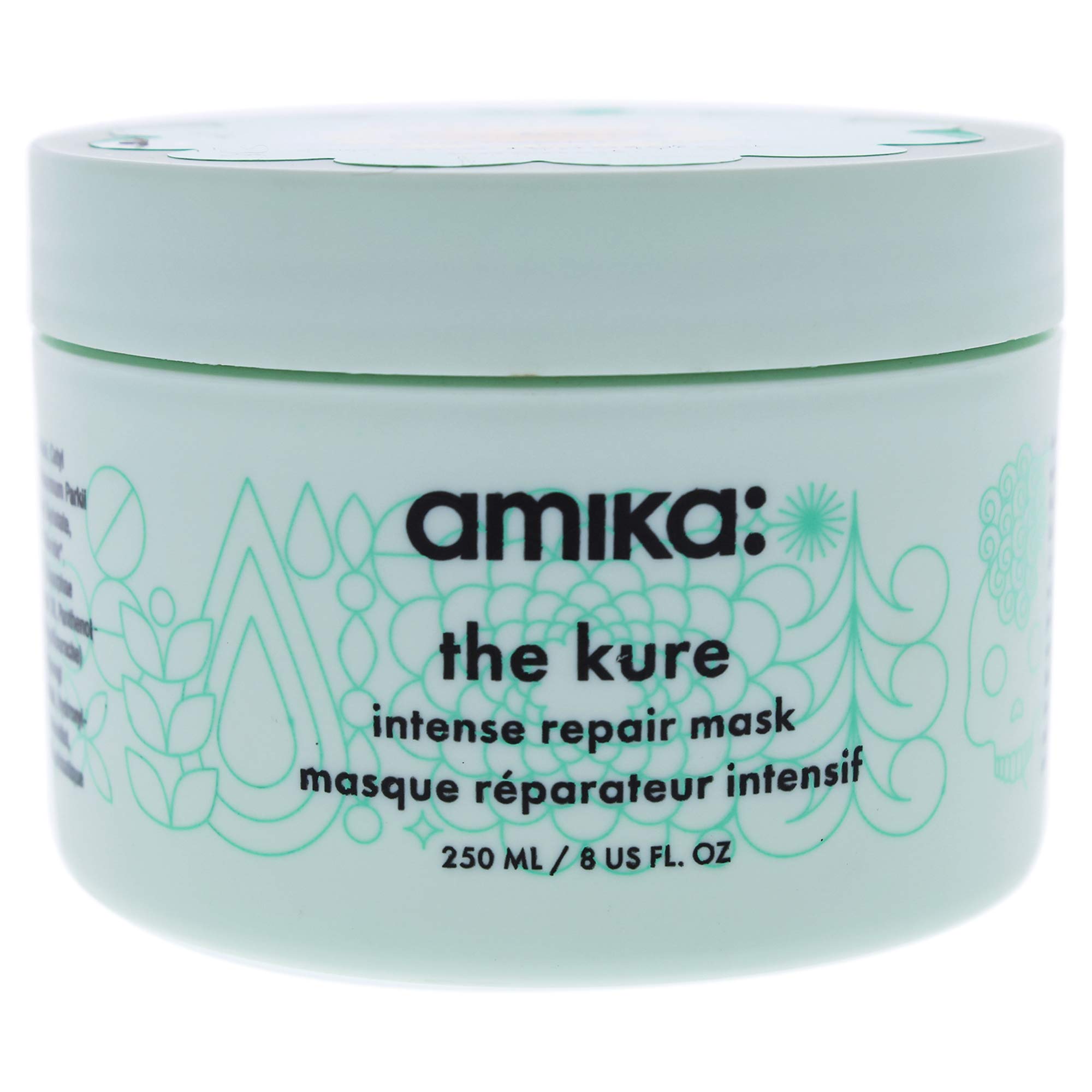 Amika The Kure Intense Repair Hair Mask - 8 oz Deep Conditioning Treatment for Damaged Hair - Unisex Hair Care for Dry, Brittle & Color-Treated Hair - Salon Quality At-Home Treatment