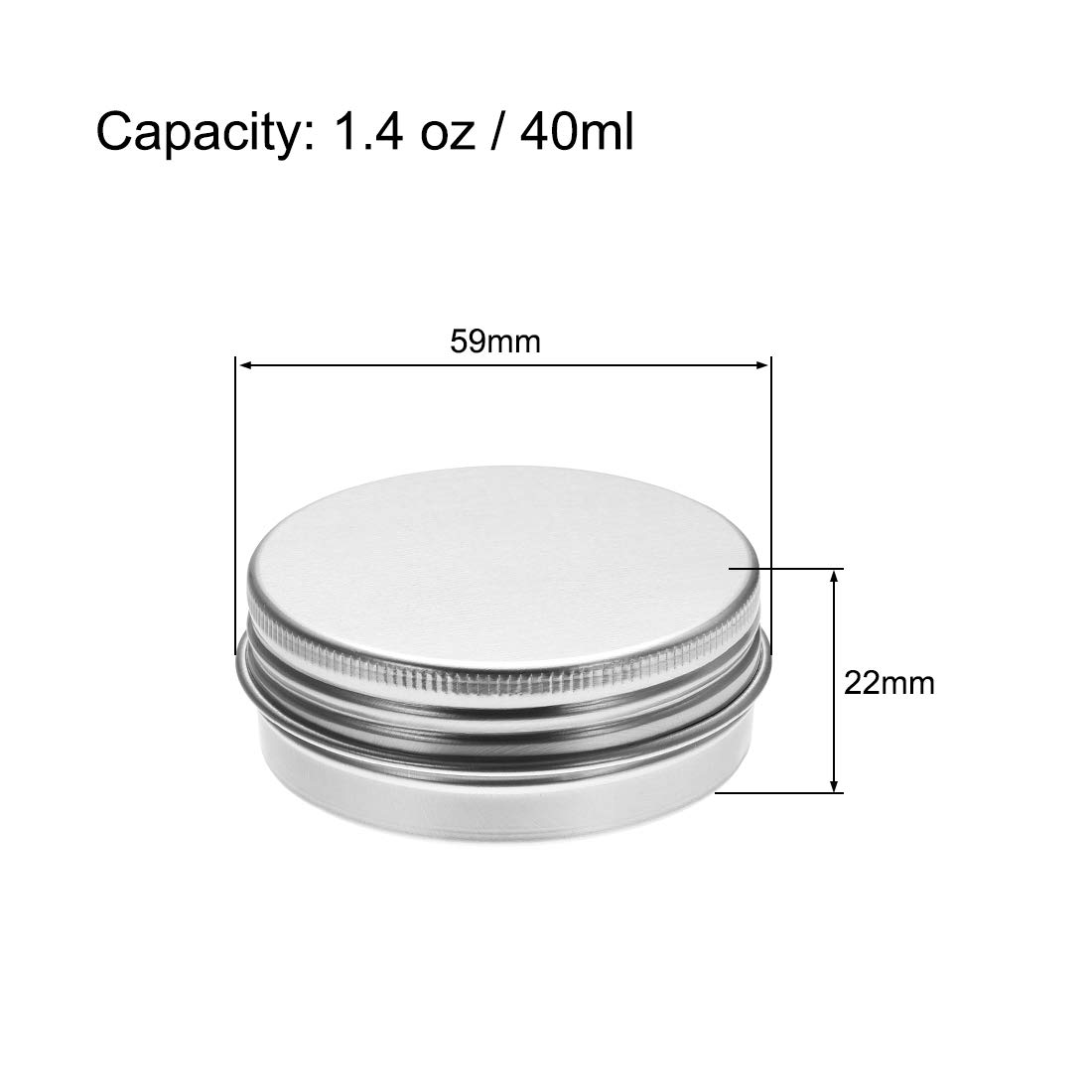 12 Pack 1.4 oz Round Aluminum Cans with Screw Top Metal Lids - 40ml Small Tin Containers for DIY Crafts, Candle Making, Storage & Organizing - Perfect for Home, Office & Gift Packaging