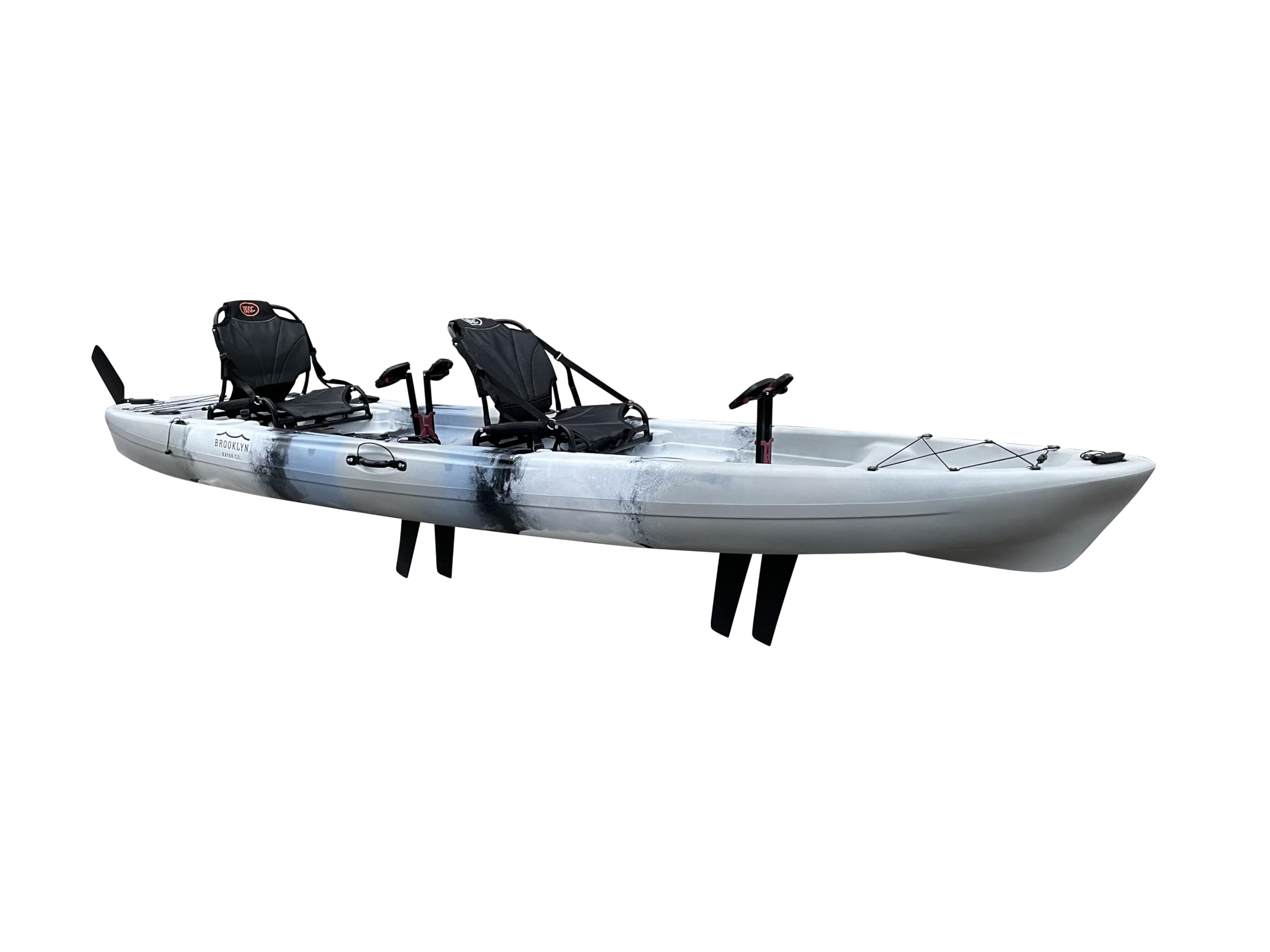 Brooklyn 13.5 Tandem Pedal Kayak - Sit On Top Fishing Kayak for Two with Pedal Drive System | Perfect for Lakes, Rivers & Coastal Fishing Adventures
