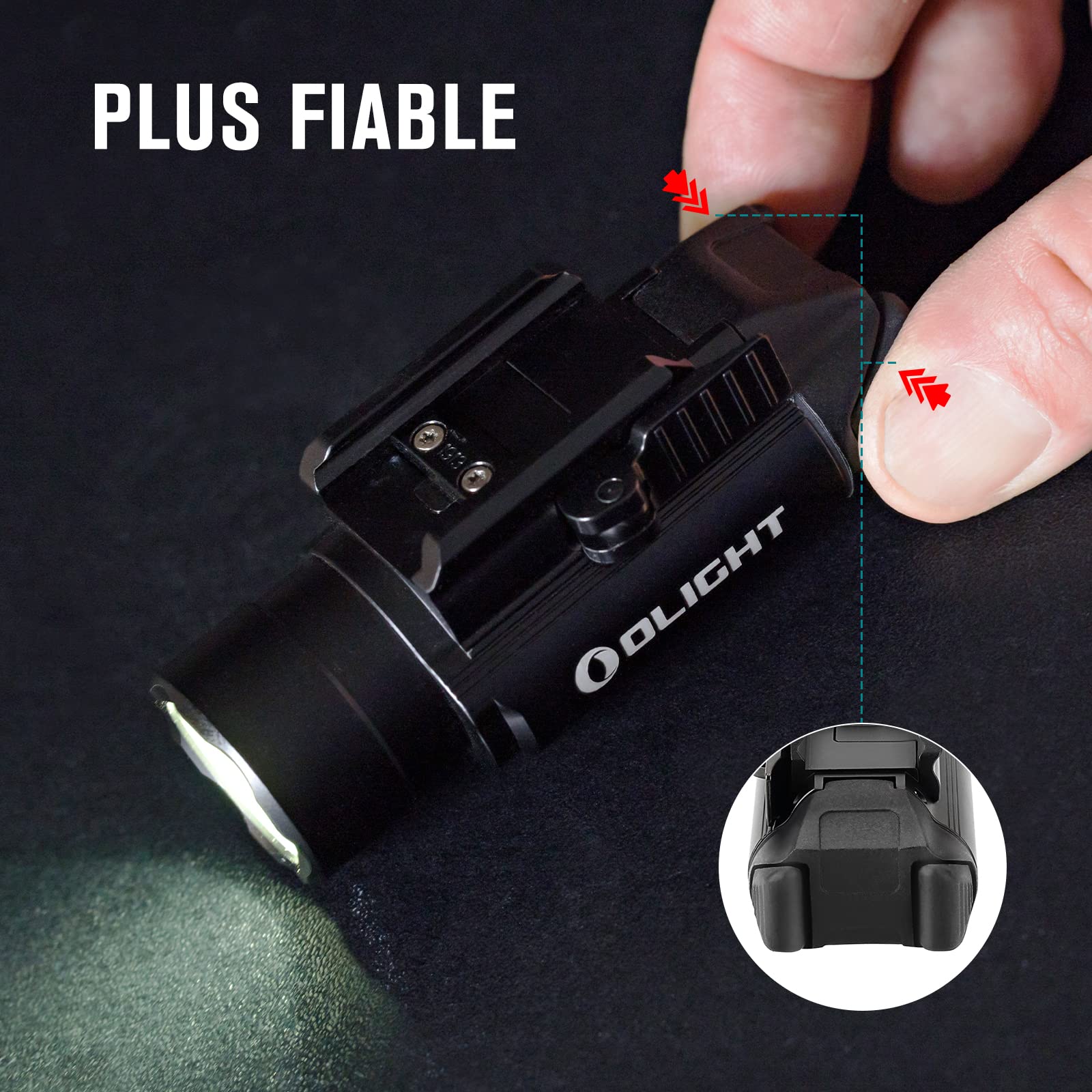 OLIGHT PL-Pro Valkyrie 1500 Lumens Rechargeable Tactical Flashlight with Strobe - Weapon Light for Pistol Rail Mount | Home Defense, Hunting & Tactical Use