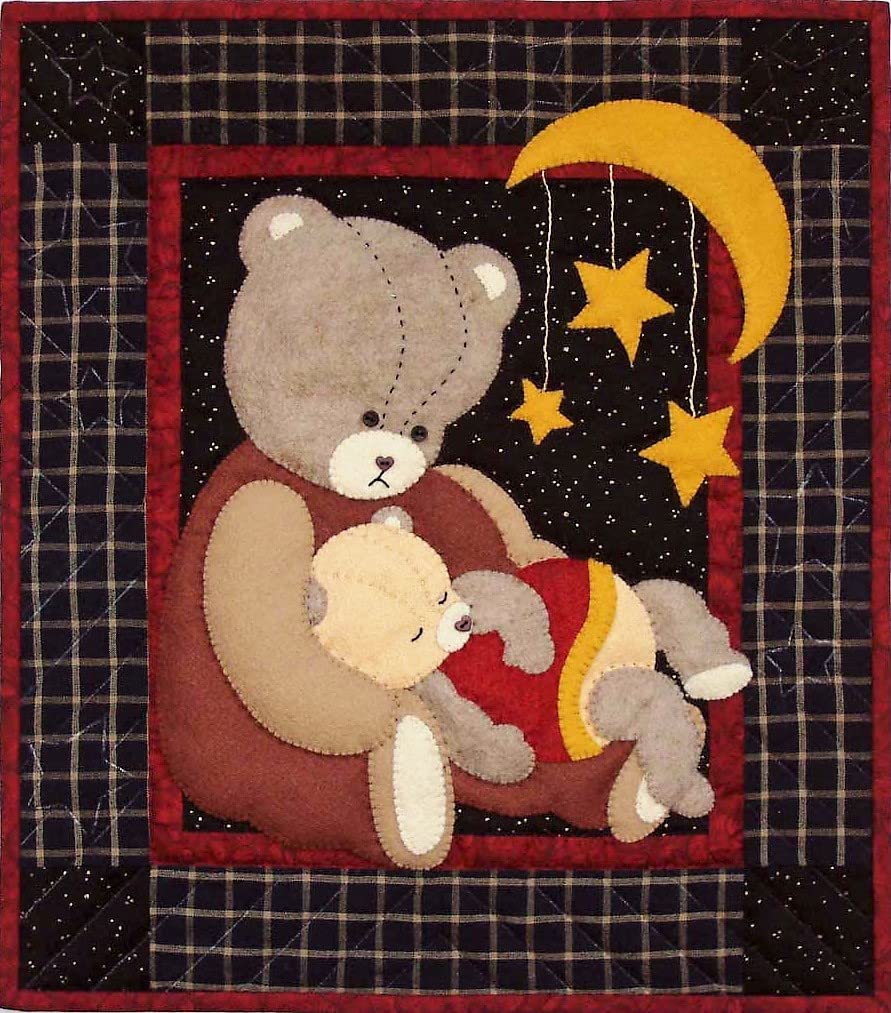 Rachel's of Greenfield Baby Bear Wall Quilt Kit - 13x15 Inch DIY Quilting Kit with Fabric, Pattern & Instructions - Perfect for Nursery Decor, Baby Shower Gifts & Home Craft Projects
