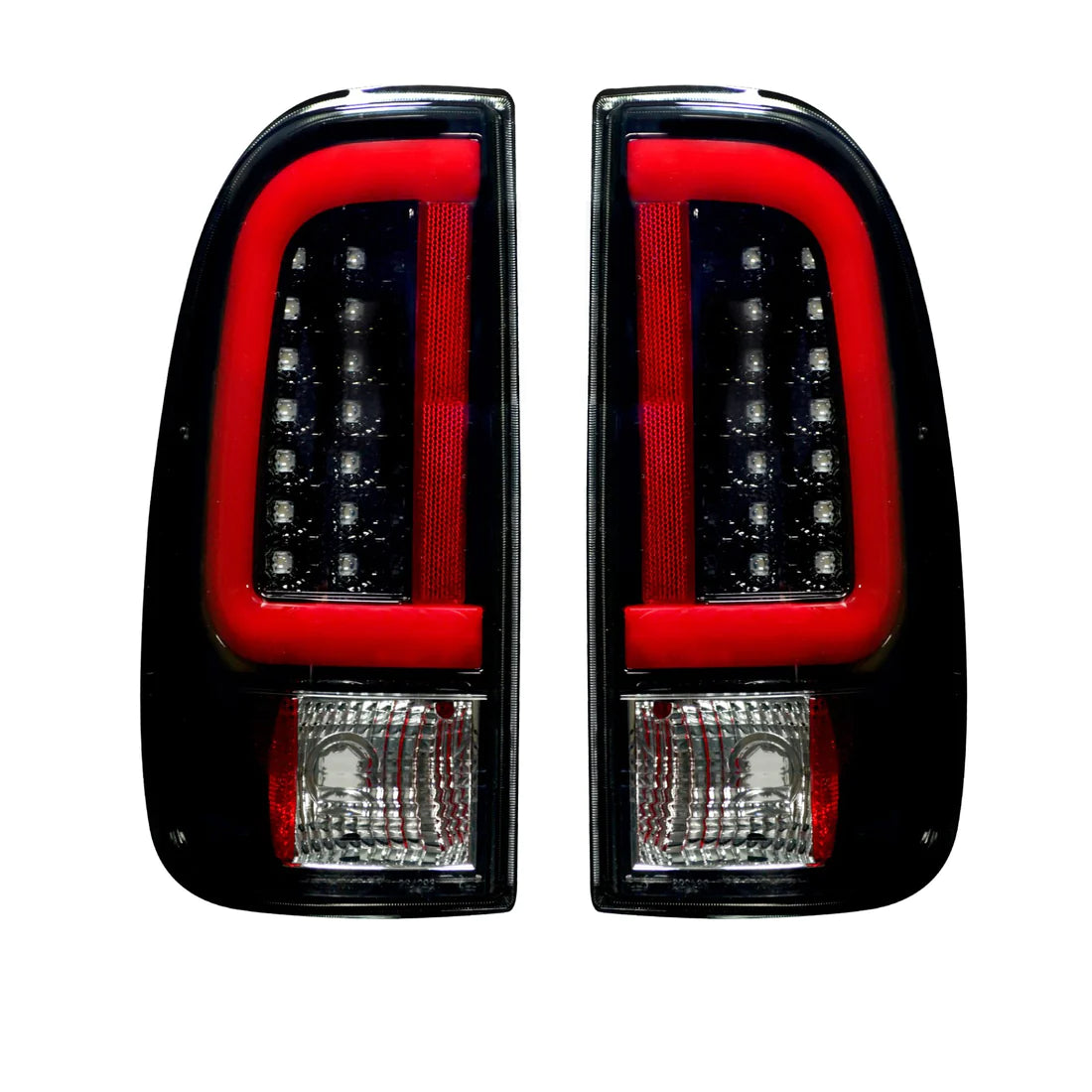 2008-2016 Ford Super Duty F-250/F-350/F-450/F-550 Smoked OLED Tail Lights - High Performance LED Brake Lights for Enhanced Visibility & Style - Perfect for Off-Roading, Truck Upgrades & Night Driving