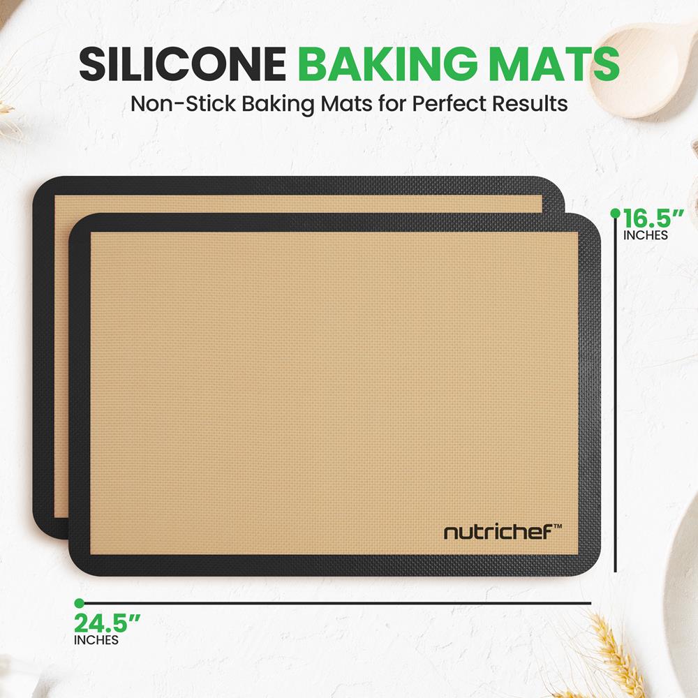 Non-Stick Silicone Baking Mat - Reusable, Oven Safe, Perfect for Cookies, Pastries & Bread - Ideal for Home Baking & Professional Kitchens