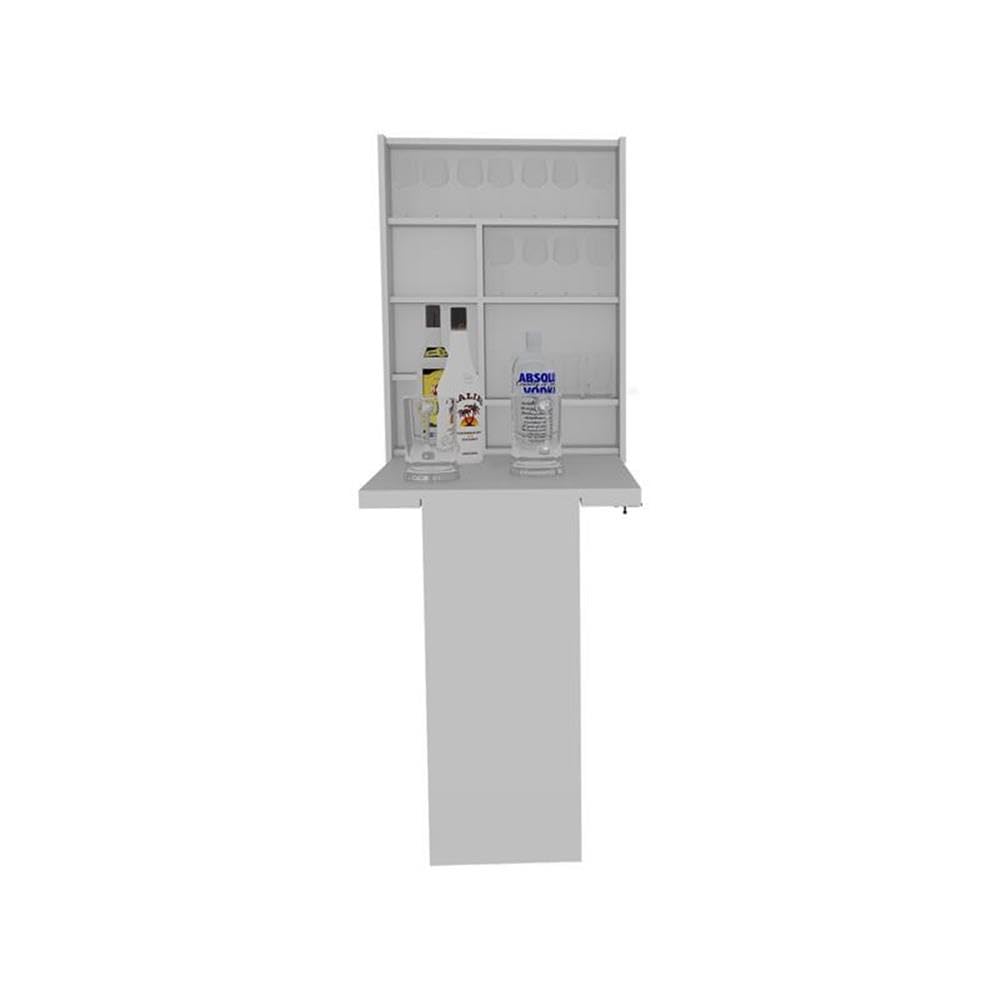 Tuhome White Foldable Wall Desk - Space-Saving for Small Rooms