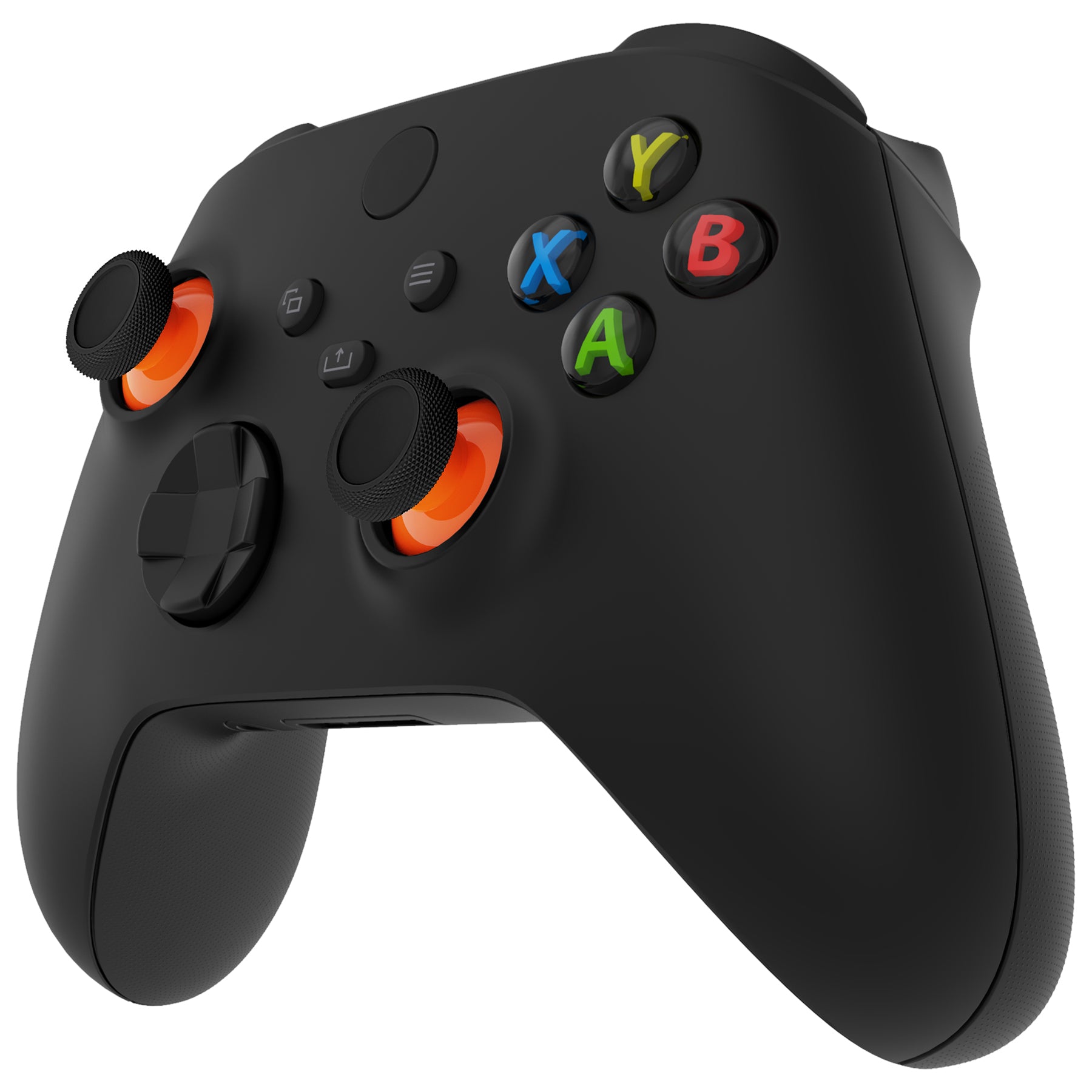 eXtremeRate Orange & Black Replacement Thumbsticks for Xbox Series X/S Controller - Compatible with Xbox One, Xbox One X/S & Elite Controllers - Premium Custom Joystick for Enhanced Gaming Performance - Perfect for FPS, Racing & Action Games - Model JX3432