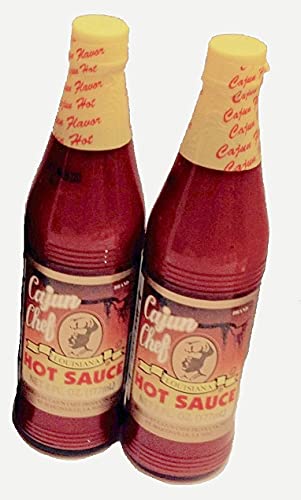 Cajun Chef Louisiana Hot Sauce - Spicy & Flavorful (2-Pack, 4 Bottles) - Perfect for Wings, Tacos, and Seafood Dishes