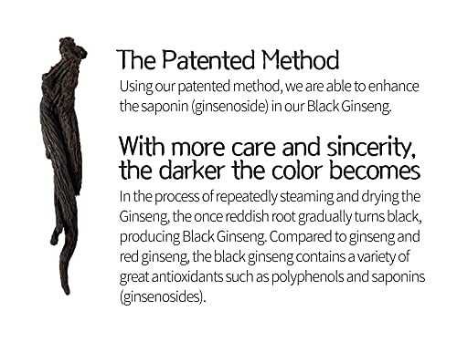 Premium Korean Black Ginseng Extract 250g (50g x 5 Bottles) - 100% Pure Concentrated Black Ginseng for Energy Boost, Immunity Support & Anti-Aging | Perfect for Daily Wellness, Stress Relief & Herbal Supplement Lovers