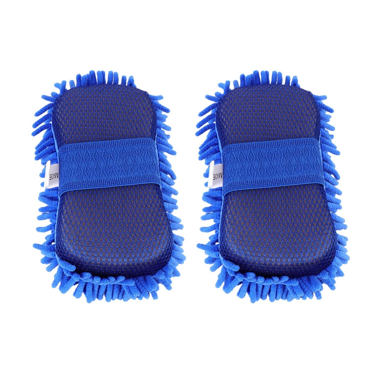 2-Pack Microfiber Car Wash Mitts - Ultra Soft Scratch-Free Sponge Gloves for Dust-Free Auto Cleaning - Perfect for Cars, Trucks & SUVs (Great for Hand Washing & Detailing)