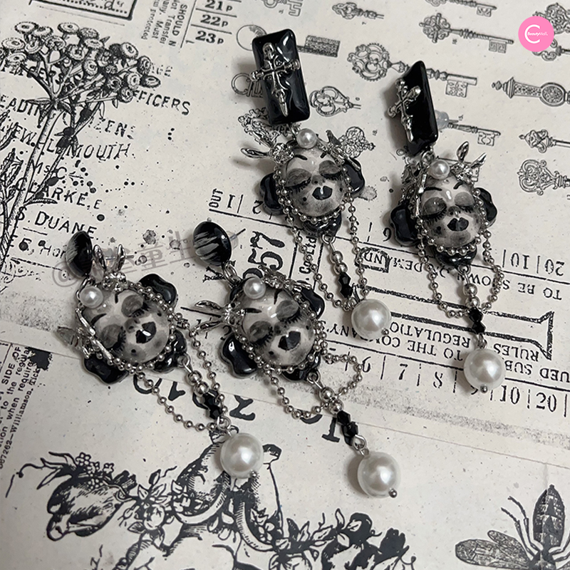 Gothic Doll Stud Earrings for Women - 23 Unique Designs - Perfect for Halloween, Cosplay & Alternative Fashion