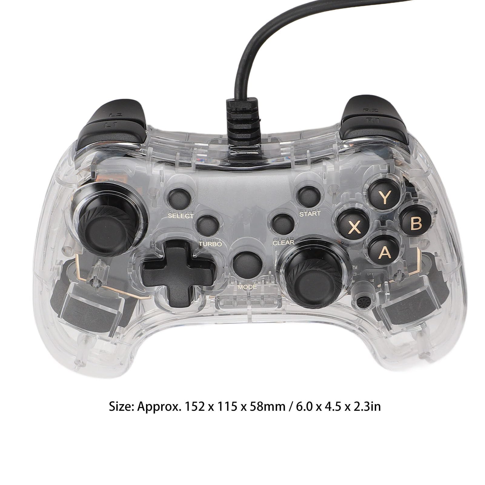 Wireless RGB Gaming Controller with 6-Axis Gyroscope & Turbo Function - Compatible with Nintendo Switch, PC, PS3, Android, iOS, Mac & Steam Deck - Perfect for FPS, Racing & Fighting Games