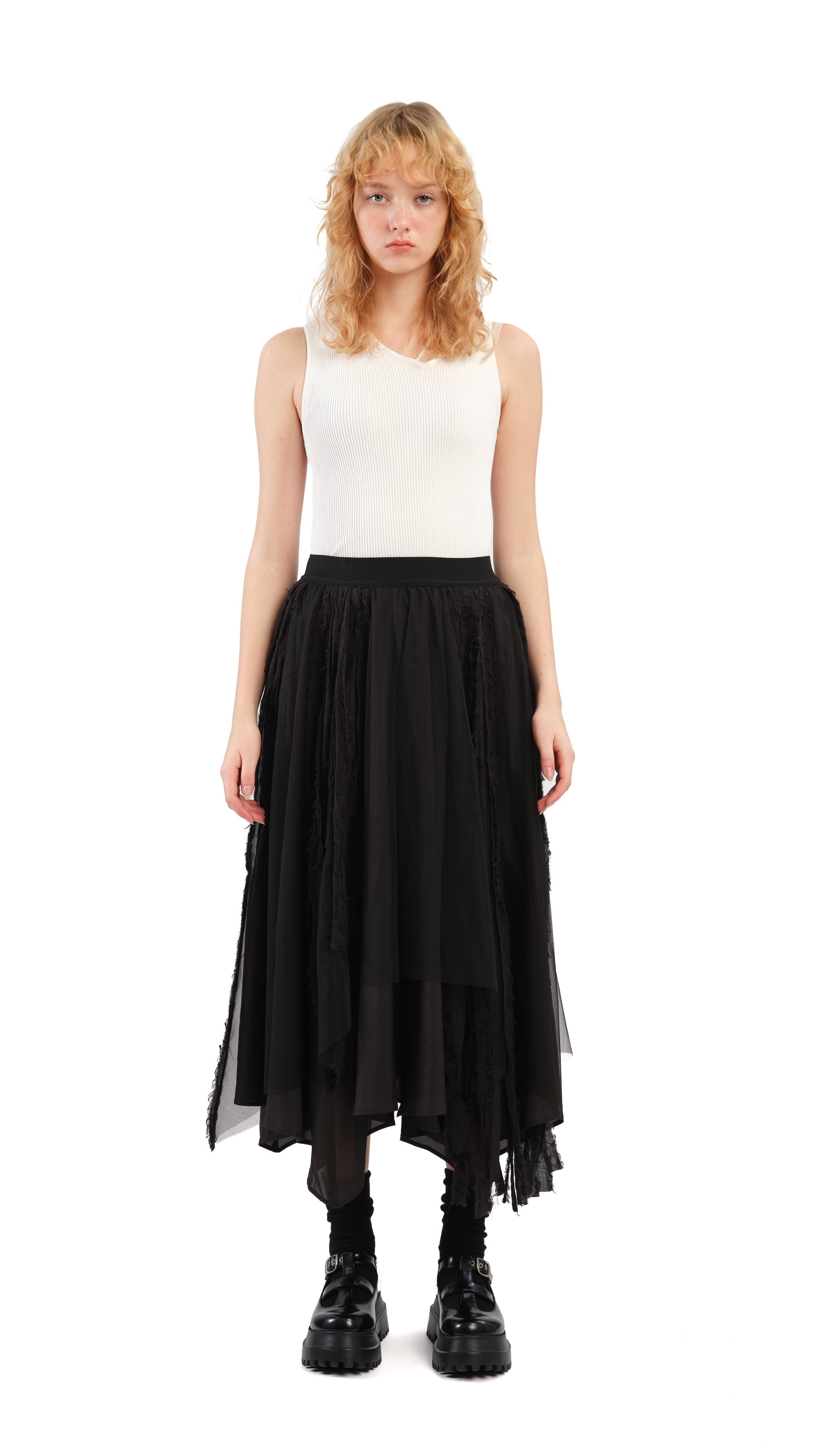 Asymmetric Layer Skirt for Women - Trendy High-Low Hem Flowy Midi Skirt | Perfect for Casual Outfits, Date Nights & Summer Vacations